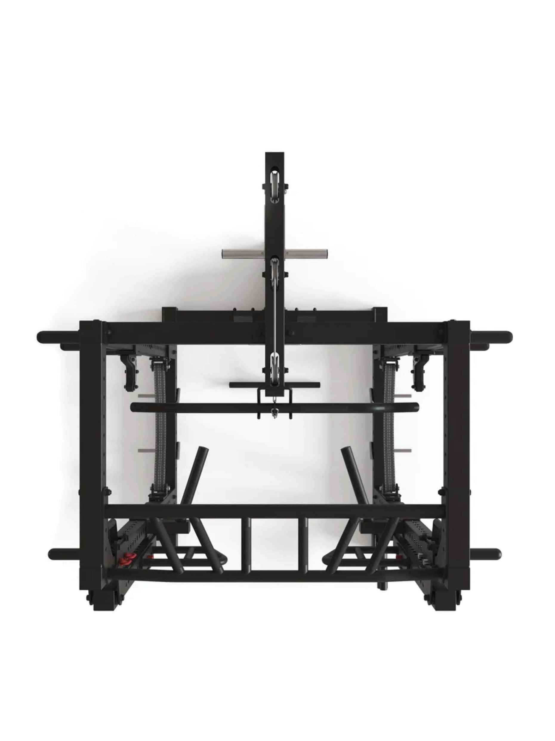 Full Rack R7-Raiden: Squat Rack mit Kabelzug | Jammer Arms | Safety Straps | Multi-Grip Klimmzugstange | Dip Station | J-Hooks, Weight Pins, Landmine,