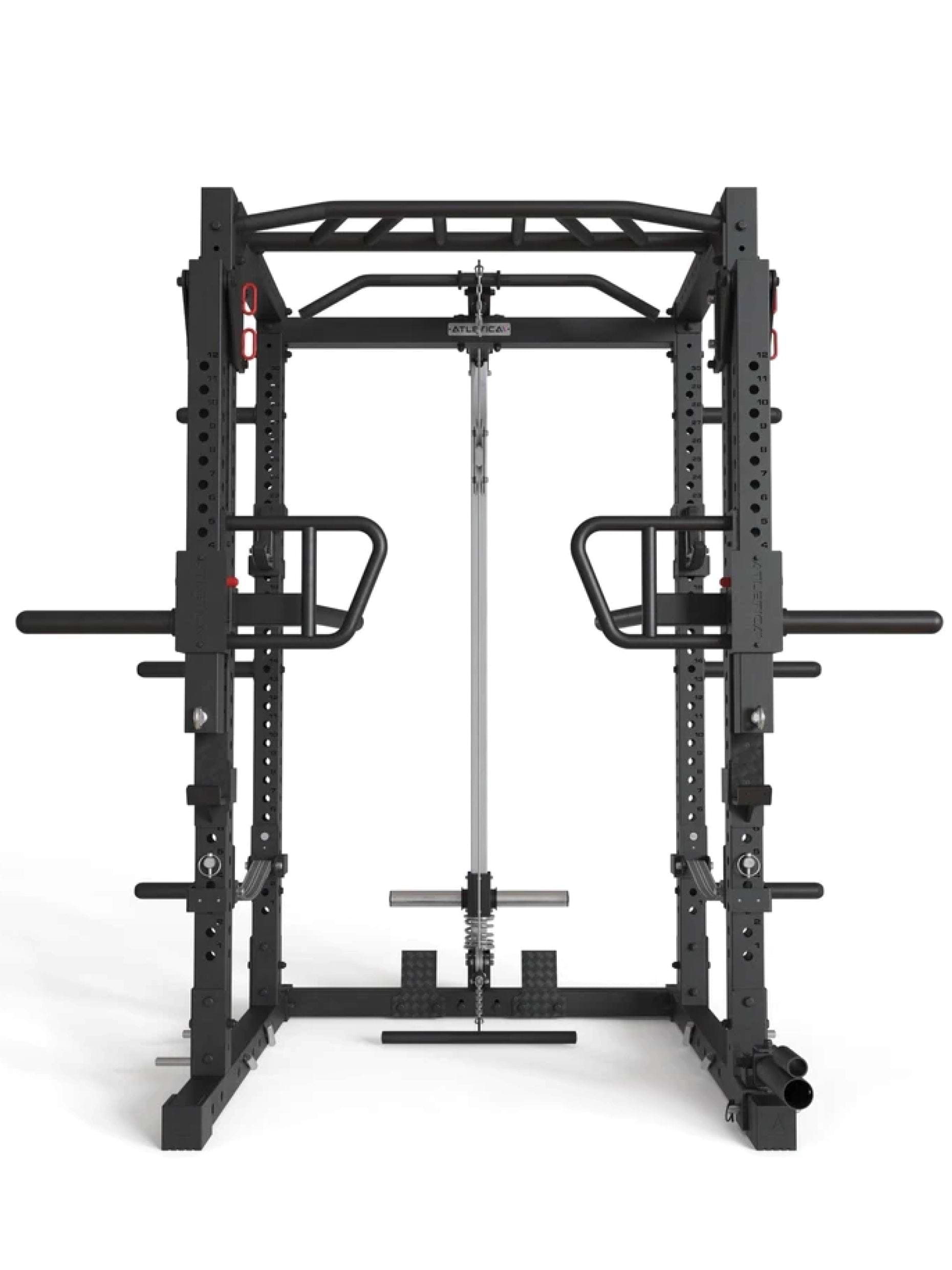 Squat Rack R7-Raiden: mit Kabelzug | Jammer Arms | Safety Straps | Multi-Grip Klimmzugstange | Dip Station | J-Hooks, Weight Pins, Landmine | in zwei Höhen verfügbar, #size_224-cm