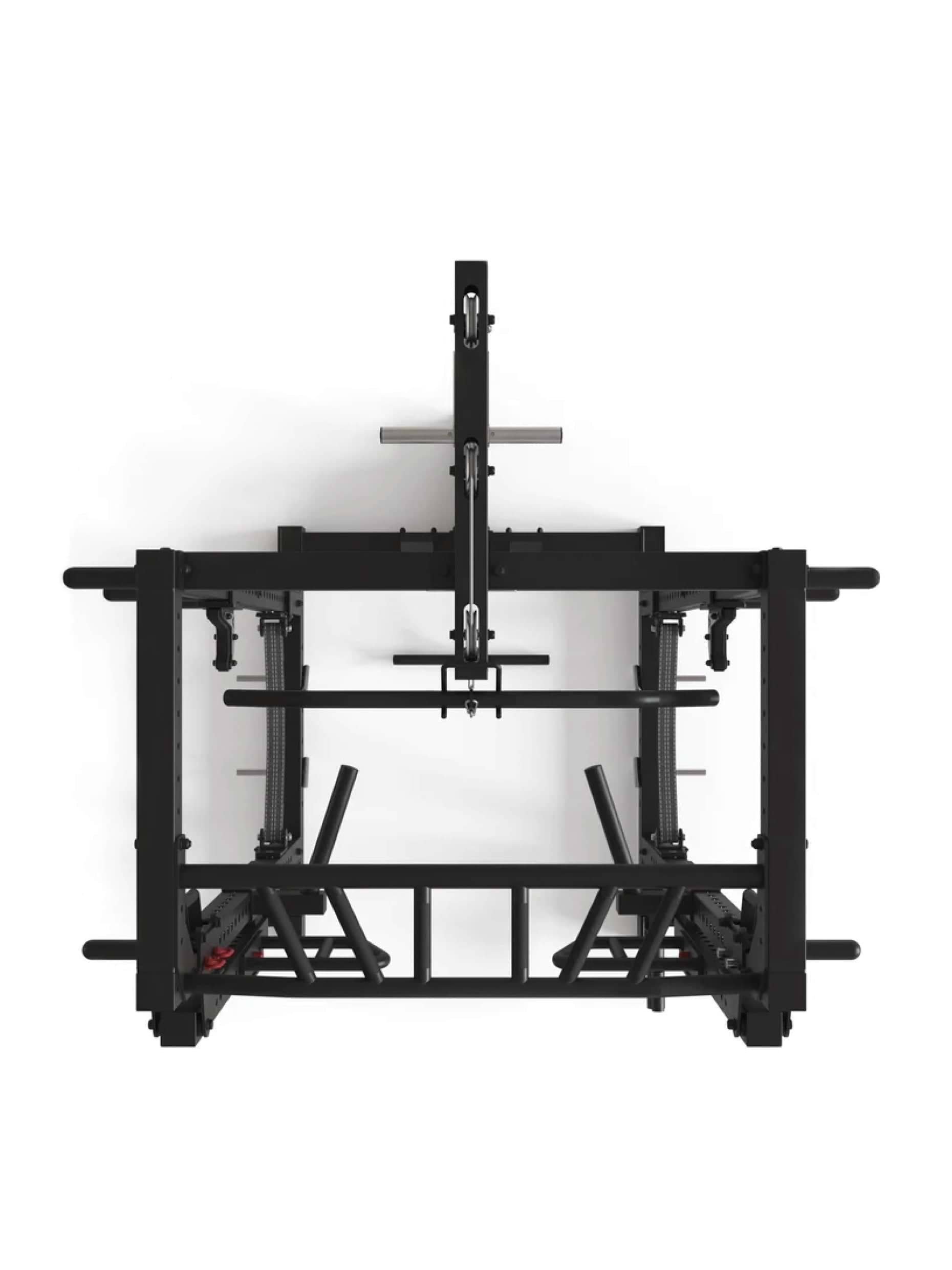 Full Rack R7-Raiden: Squat Rack mit Kabelzug | Jammer Arms | Safety Straps | Multi-Grip Klimmzugstange | Dip Station | J-Hooks, Weight Pins, Landmine, 