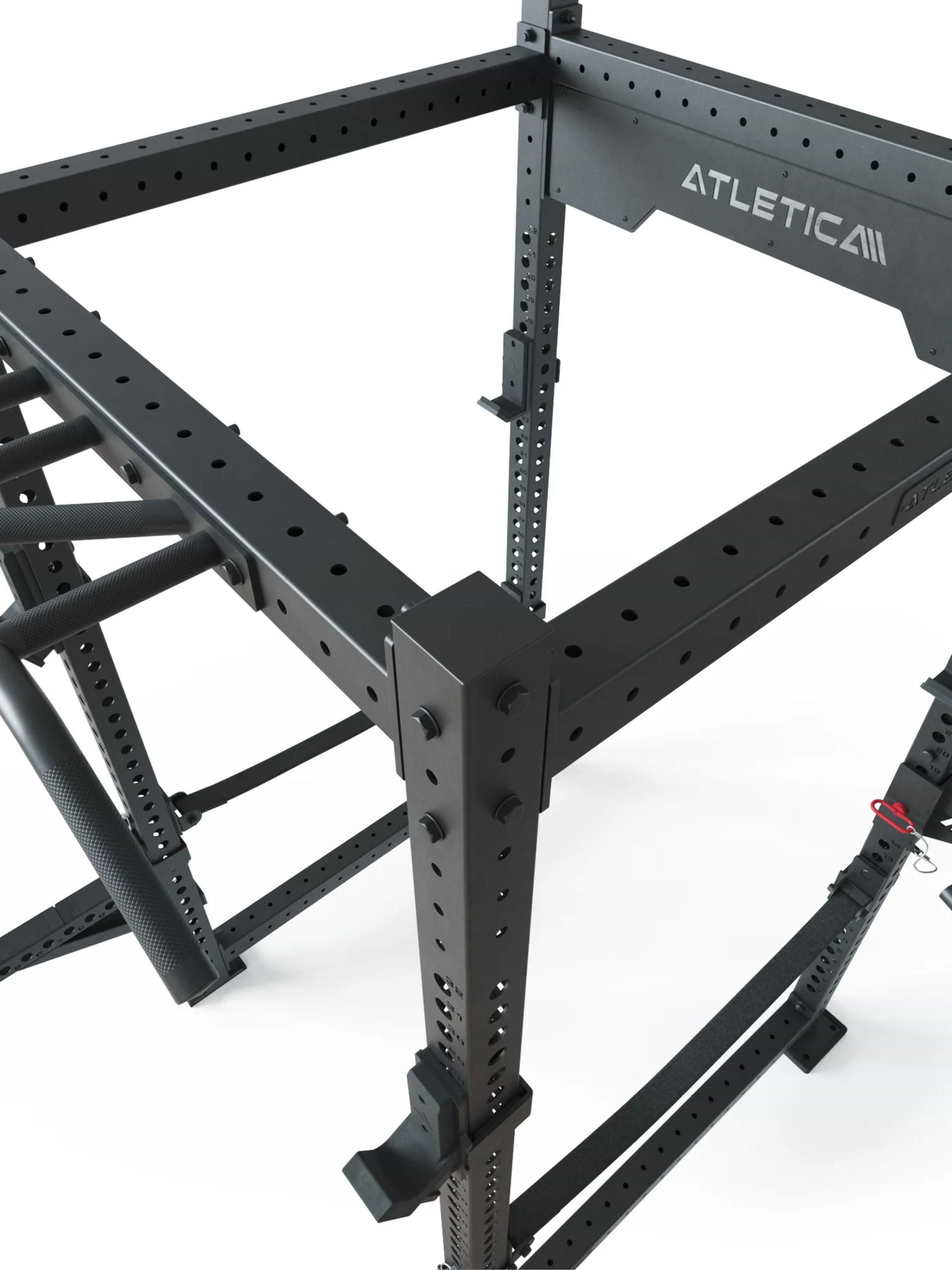 Power Rack R8-SoundWave: Squat Rack, 226x123x123 cm | 186 kg | Erweiterbar