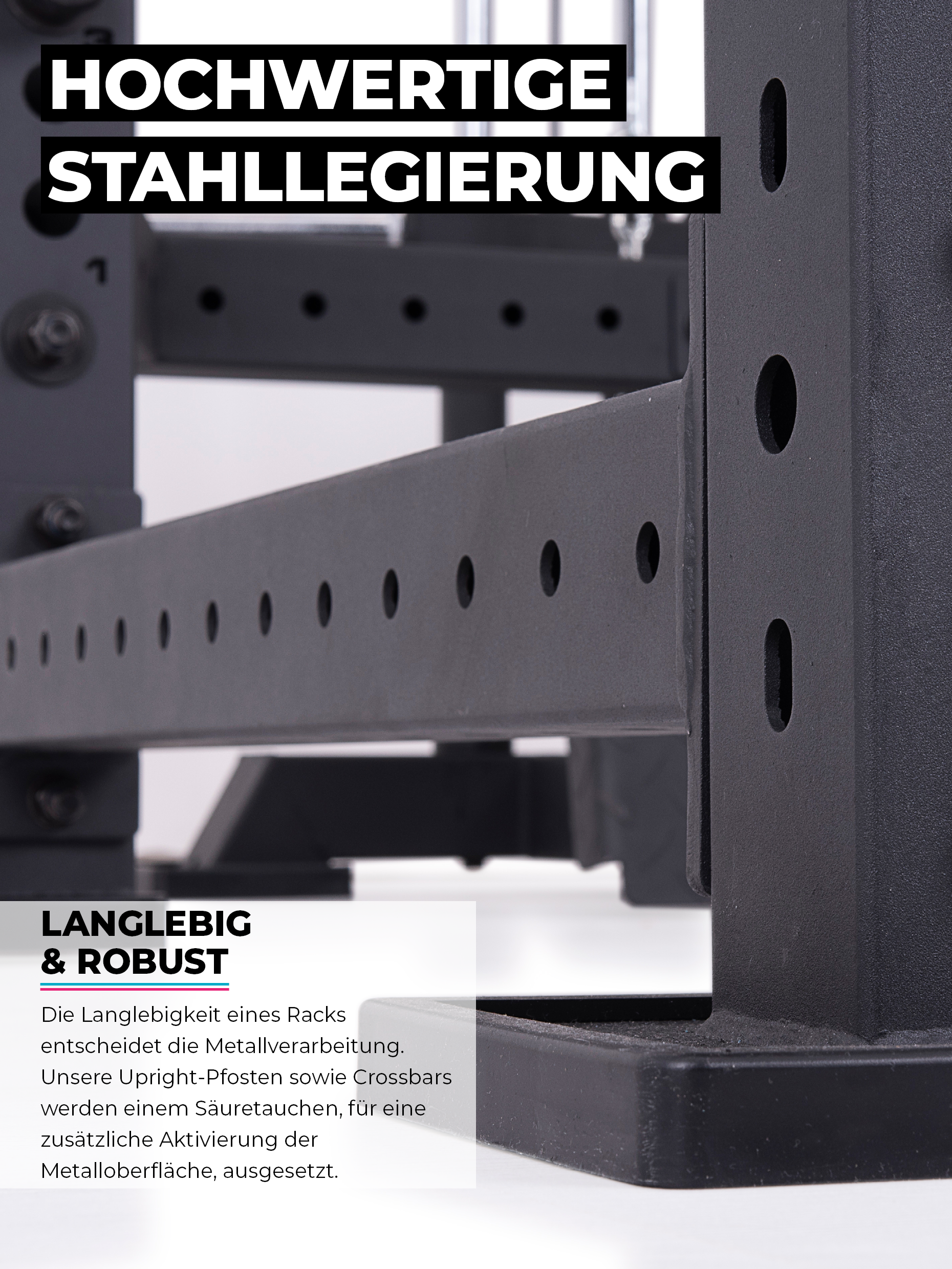 Atletica R8 Power Racks mit hochwertiger Stahllegierung