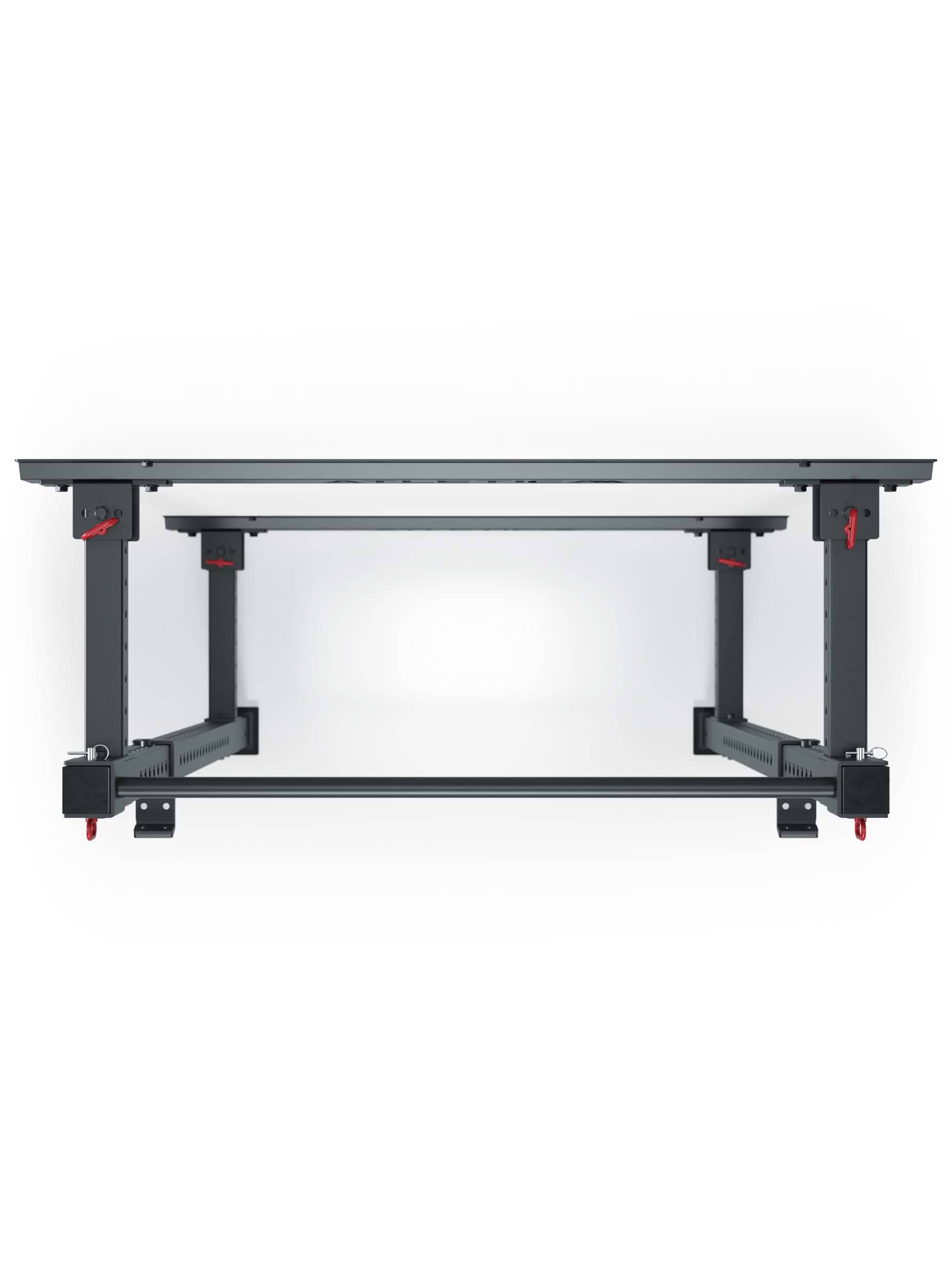 R7 Wall Rack - rack a parete pieghevole, telaio in metallo, perni di sicurezza rossi