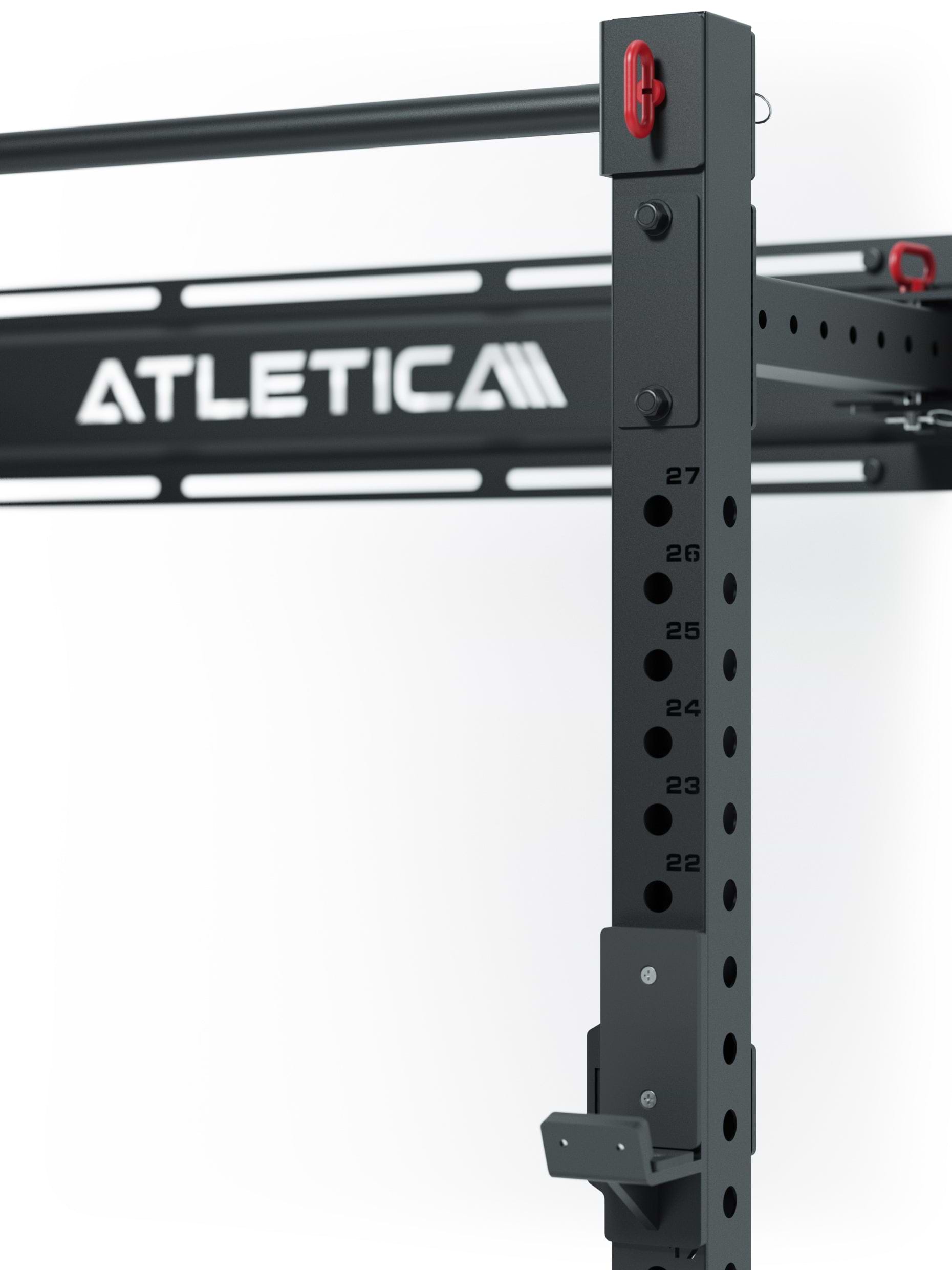 R7 Wall Rack - rack a parete nero con fori, ganci e logo