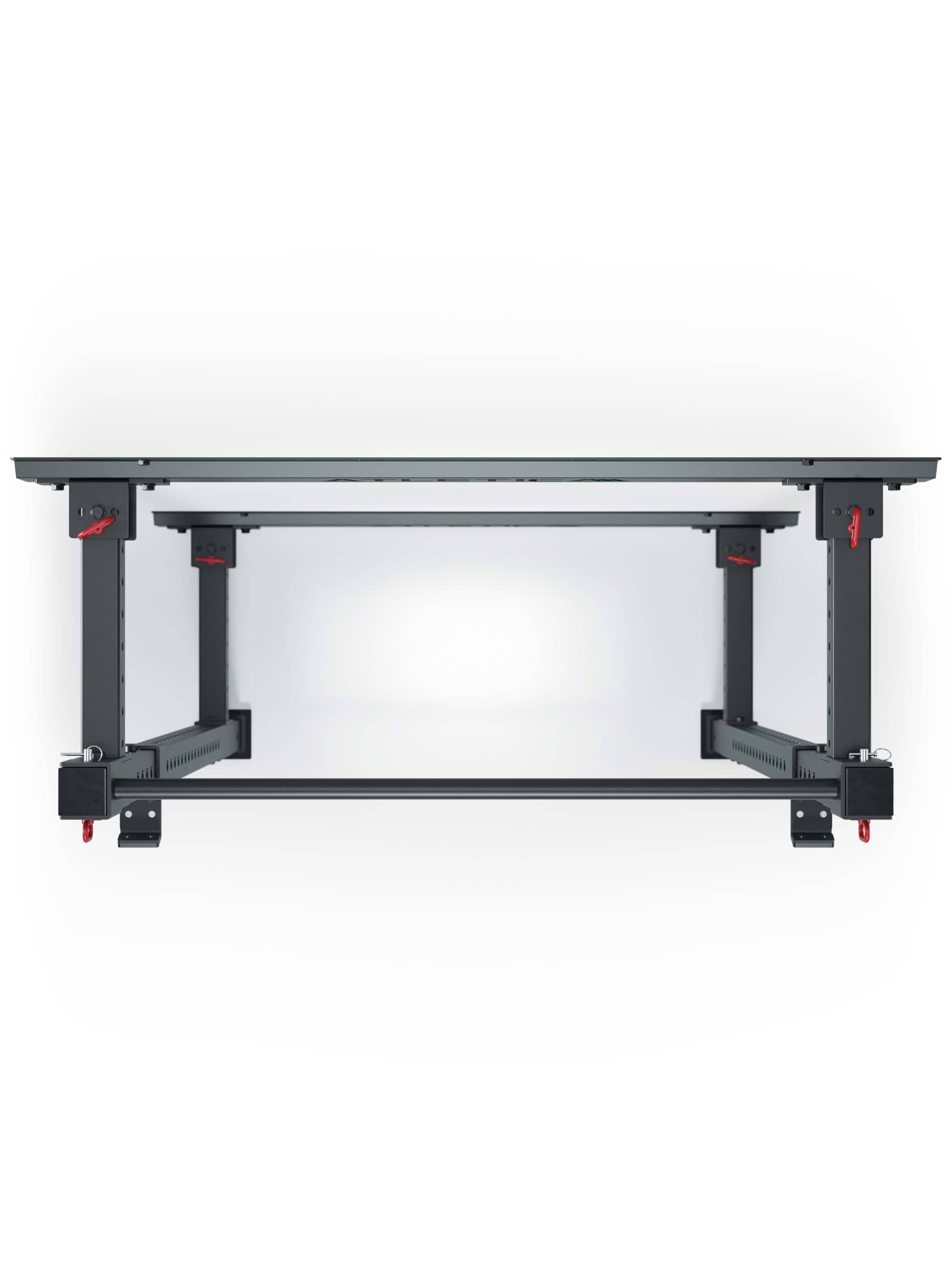 R7 Wall Rack - rack a parete compatto e pieghevole in metallo con perni di sicurezza rossi