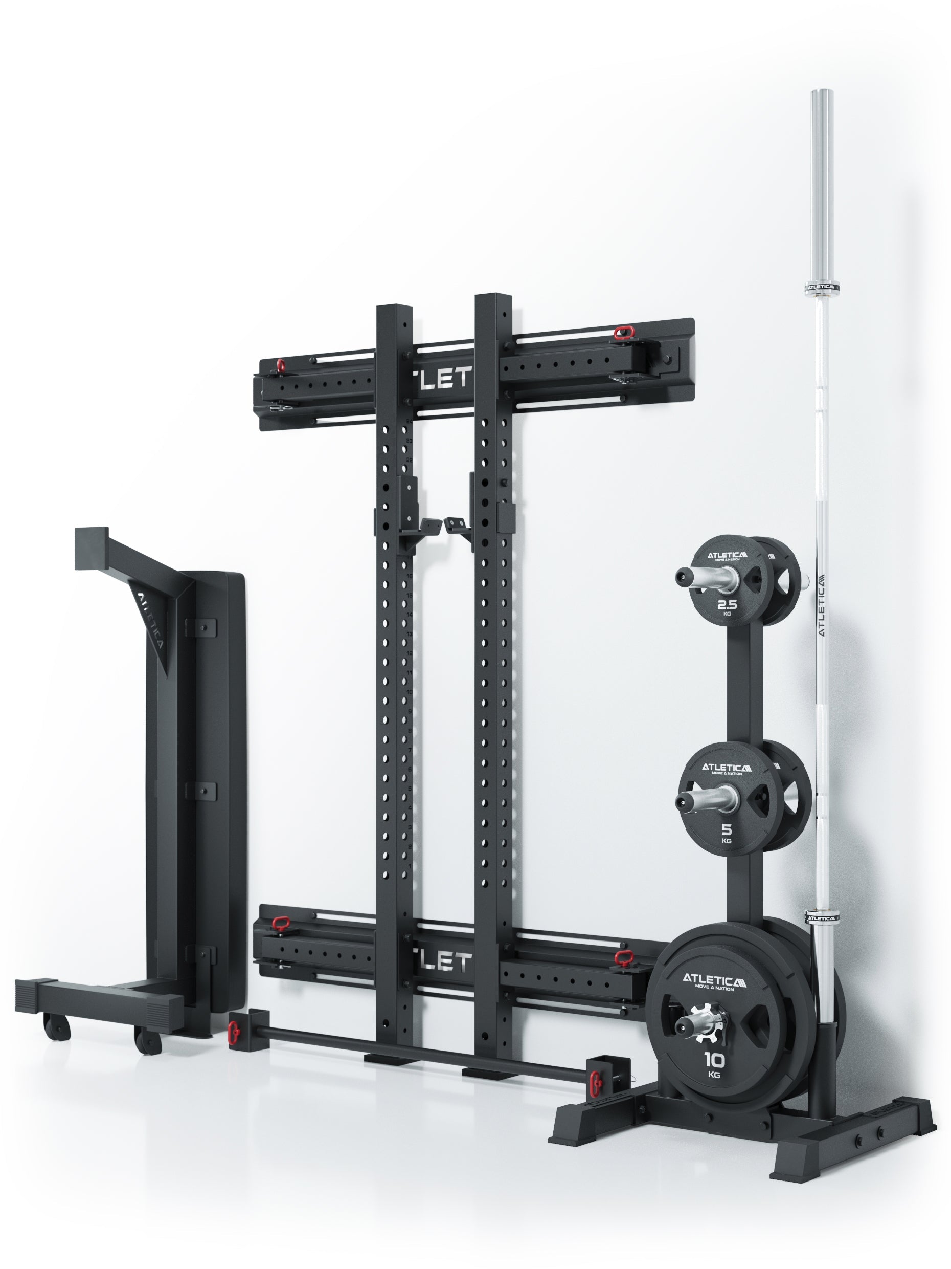 R7 Wall Rack - Kompaktes Wandregal, Hantelstange, Gewichtsscheiben 