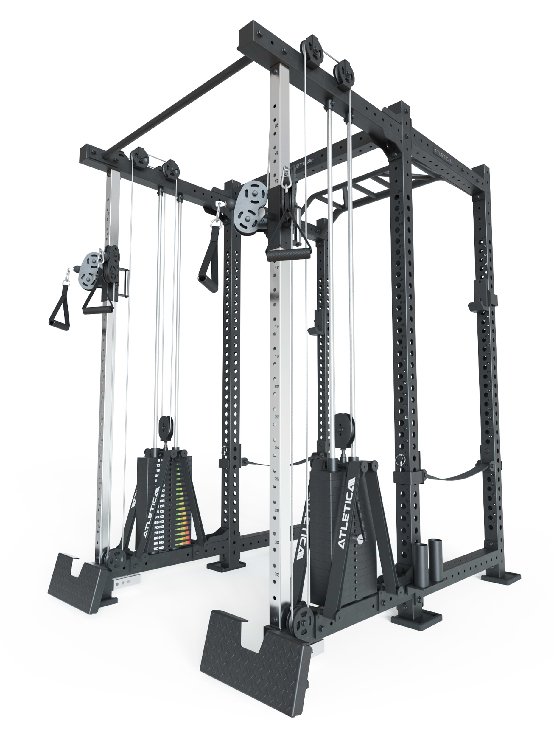 Power Rack R8-Duality Pro Medium: Full Rack 78 cm Käfigtiefe 