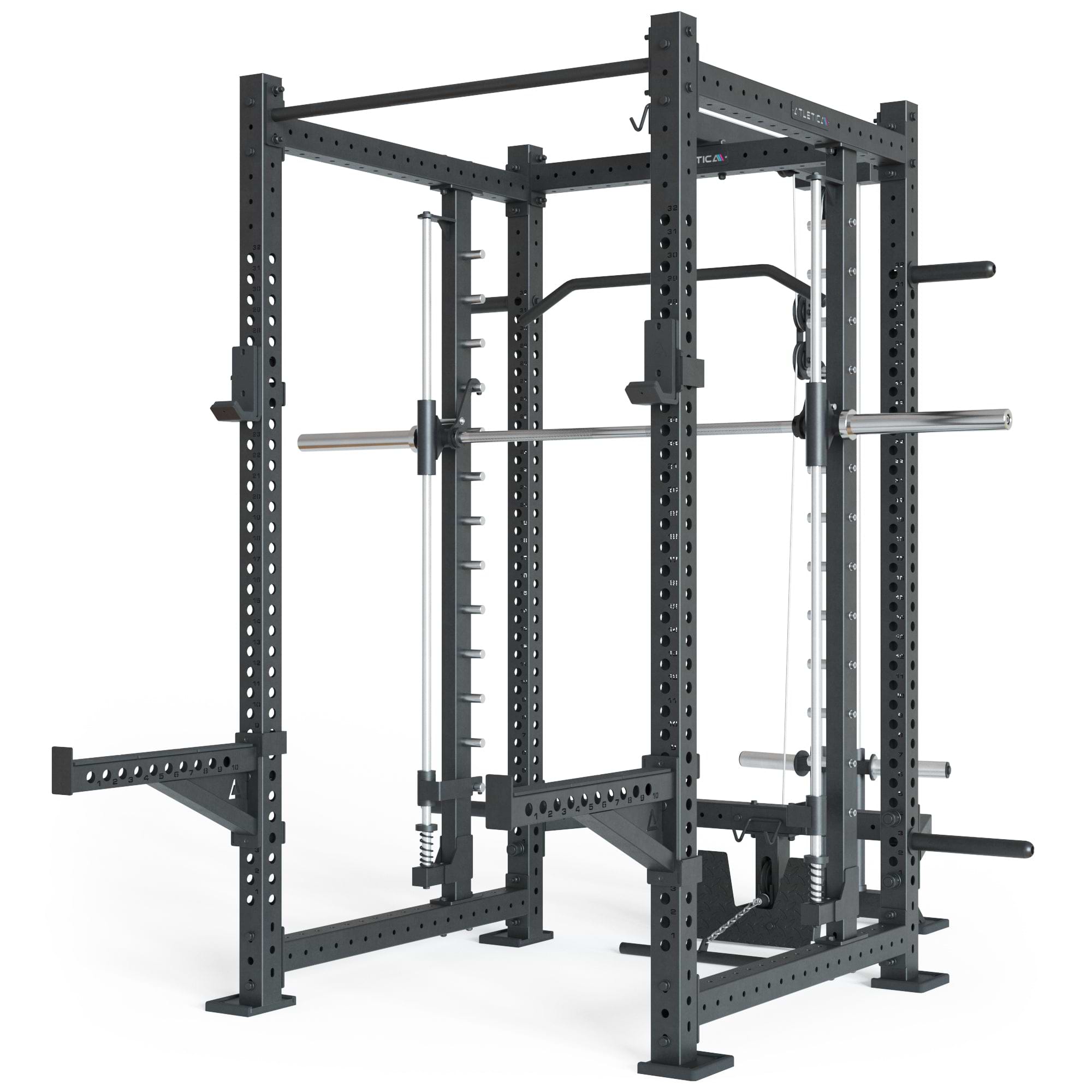 R8 SPECTRE Long | Power Rack | Smith Machine | Latzug Plate Loaded