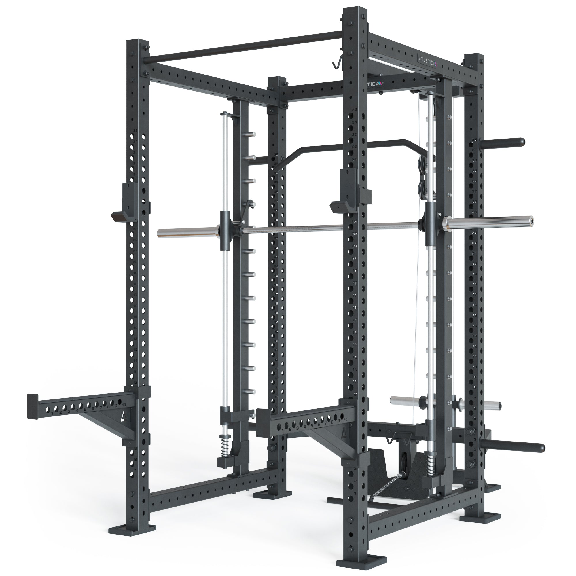 R8 SPECTRE Long | Power Rack | Smith Machine | Latzug Plate Loaded