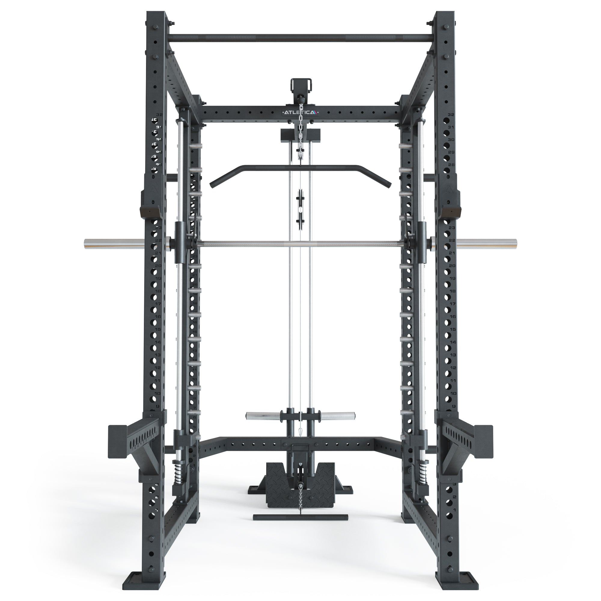 R8 Spectre Power Rack Long mit Plate Load von Atletica