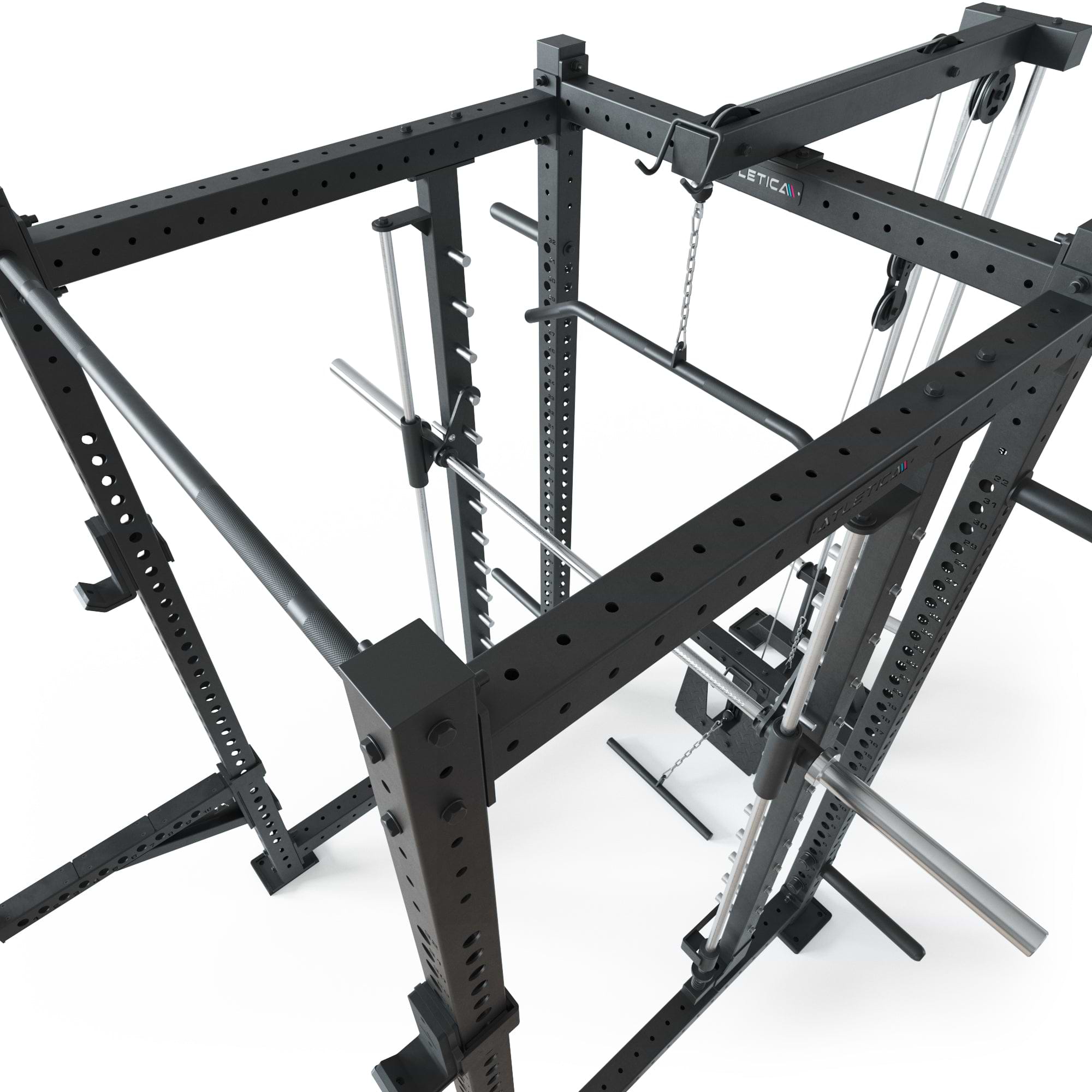 Atletica R8 Spectre Power Rack Long mit Integrierter Multipresse