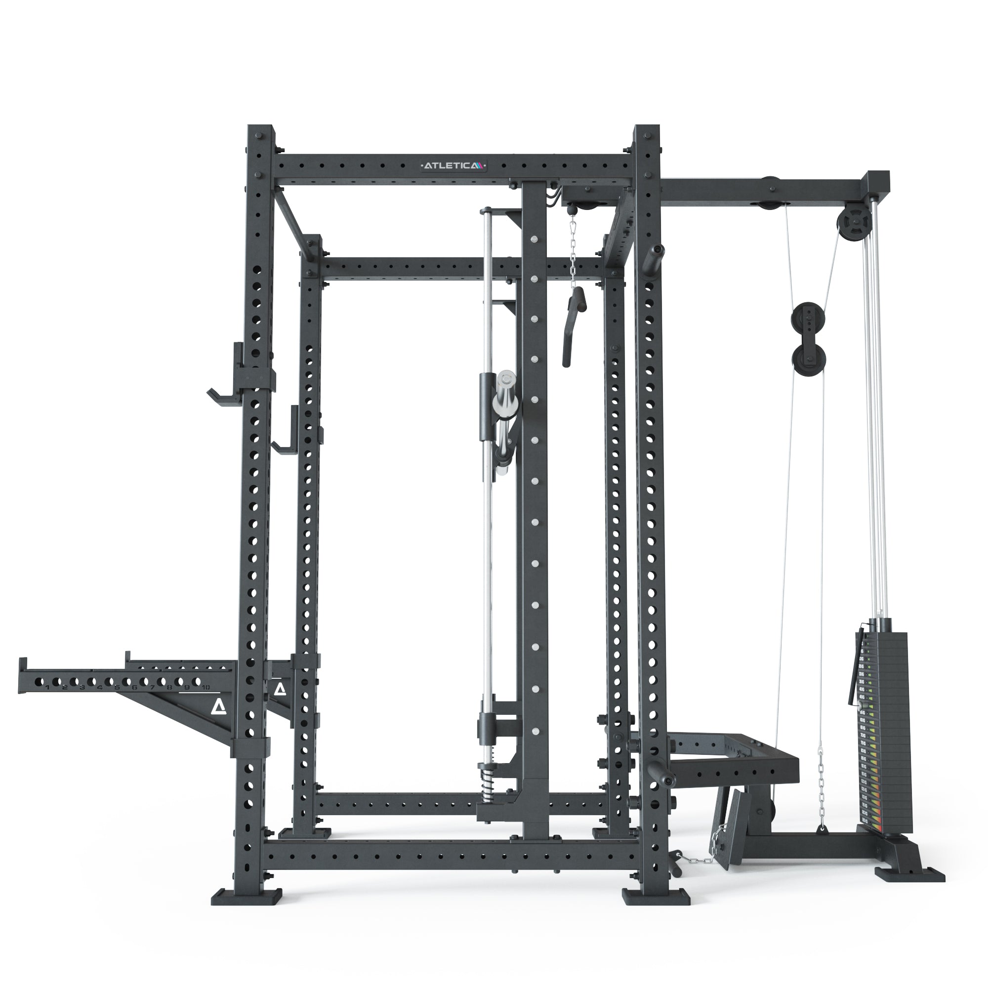 R8 Spectre Power Rack Long Version mit Steckgewichten: 123 cm breit für maximale Bewegungsfreiheit