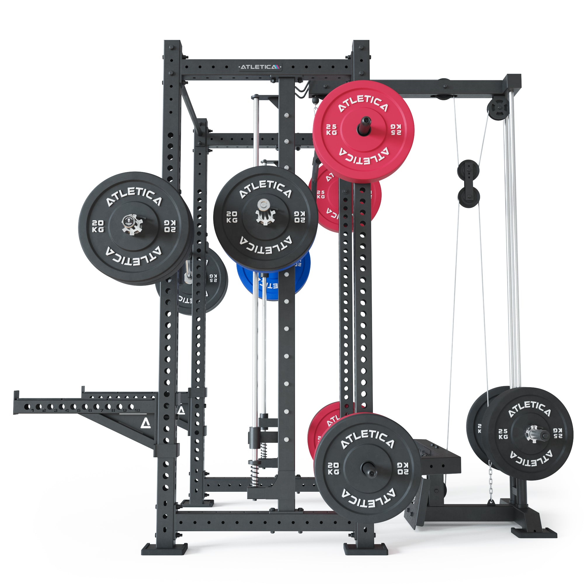 R8 Spectre Power Rack mit Kabelzug Mittel Version mit Plate Load System