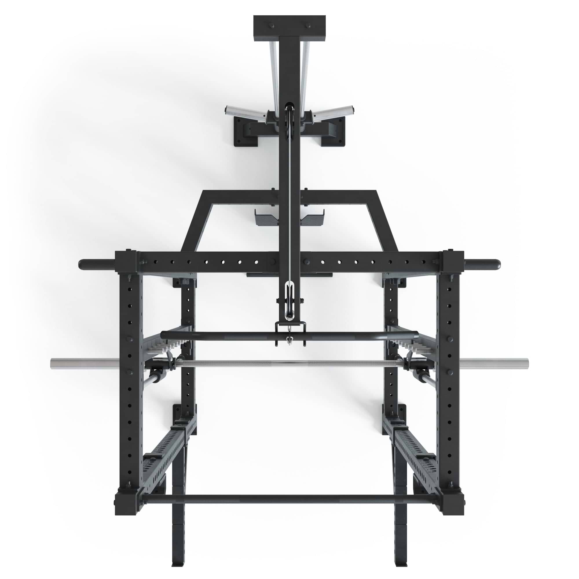 R8 Power Rack Spectre von Atletica: Mittel Version mit Plate Load Kabelzug