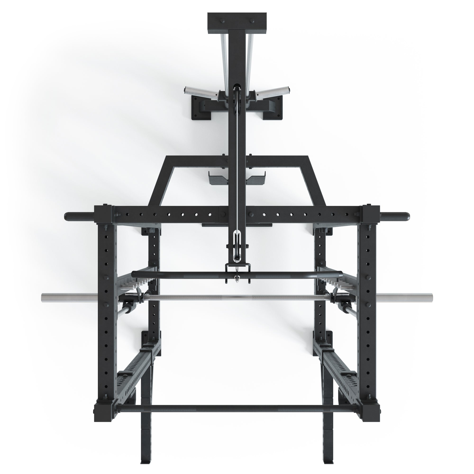 R8 Power Rack Spectre von Atletica: Mittel Version mit Plate Load Kabelzug
