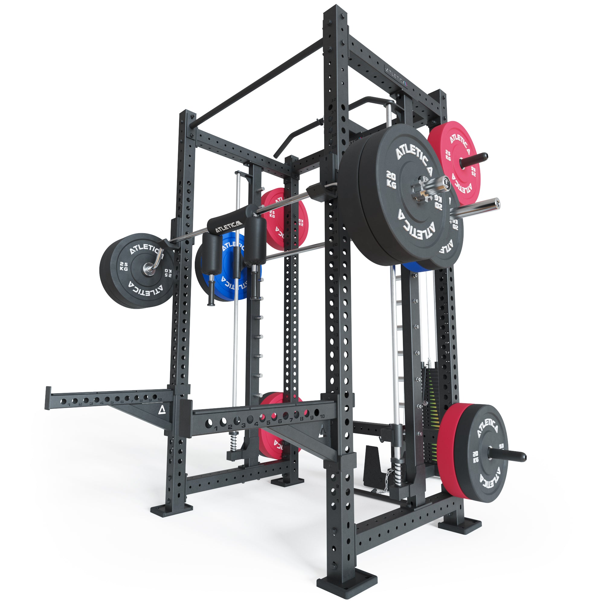 R8 Spectre Power Rack Mittel mit Kabelzug, Smith Machine und Steckgewichten