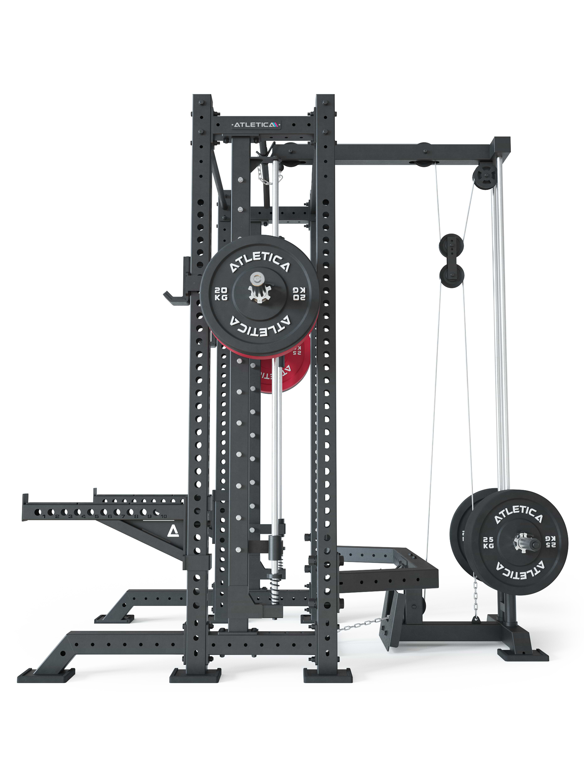R8 Spectre Power Rack Kurz Version mit Plate Load von Atletica