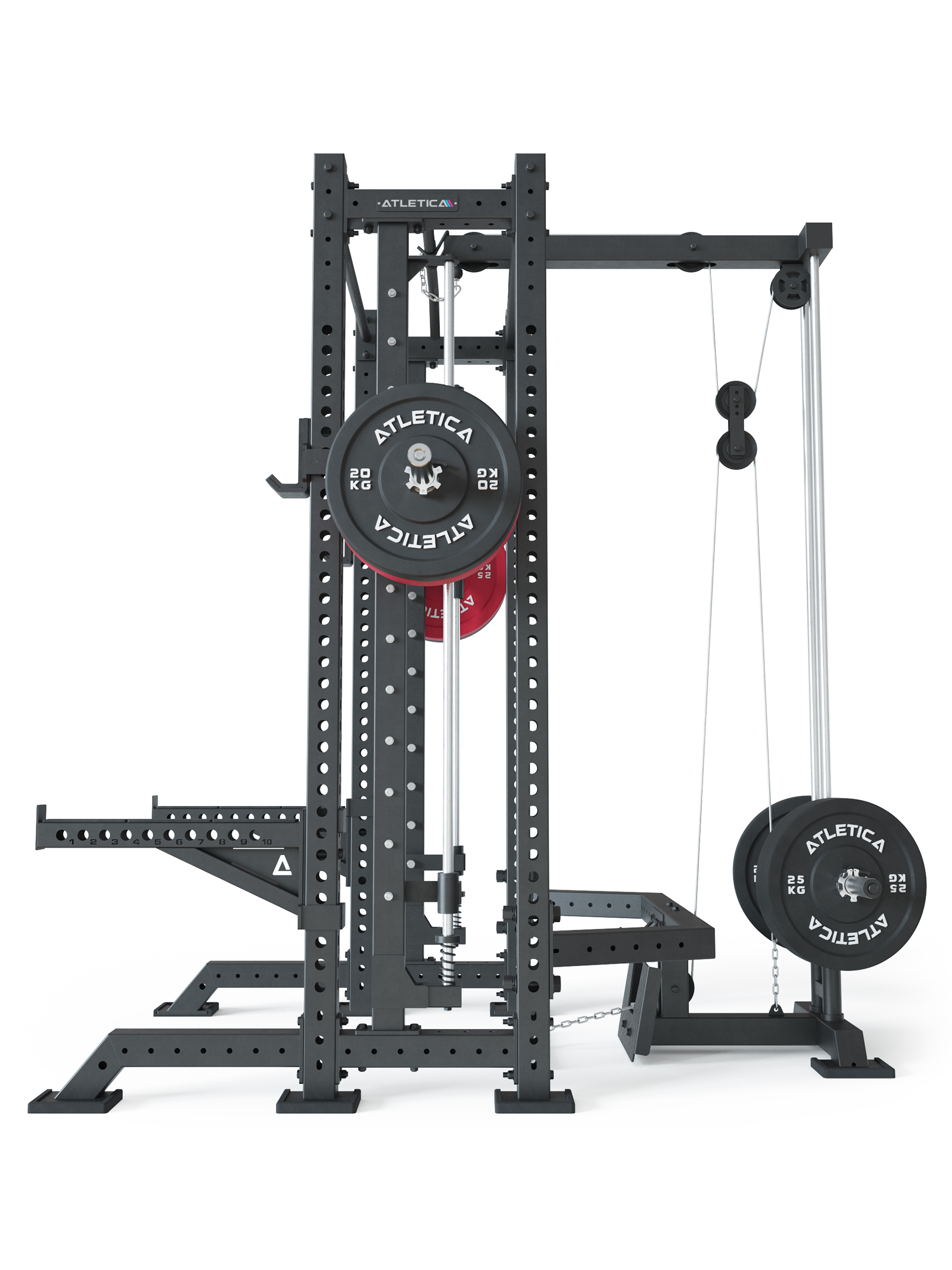 R8 Spectre Power Rack Kurz Version mit Plate Load von Atletica
