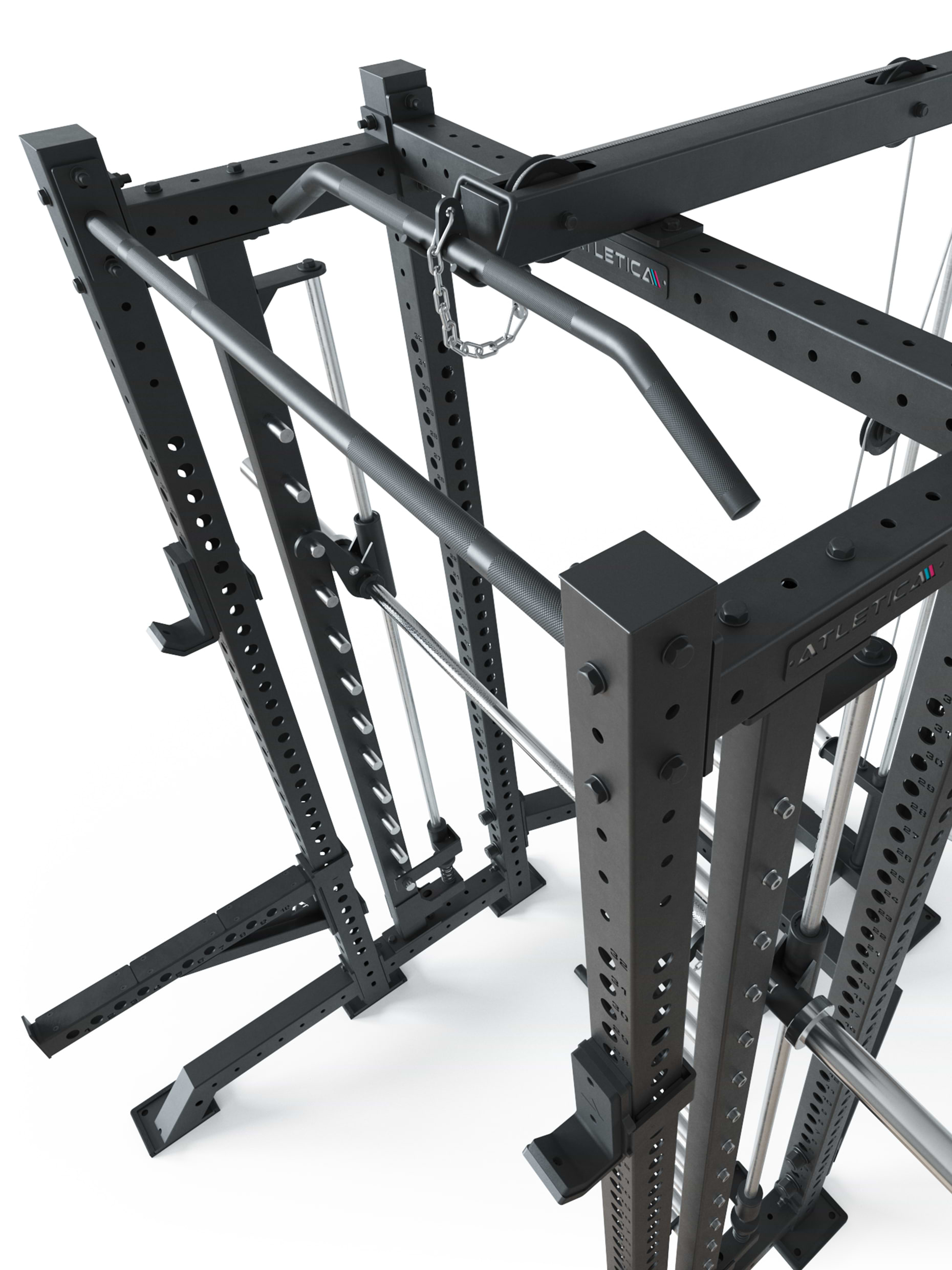 Atletica R8 Spectre Power Rack Kurz mit integrierter Multipresse