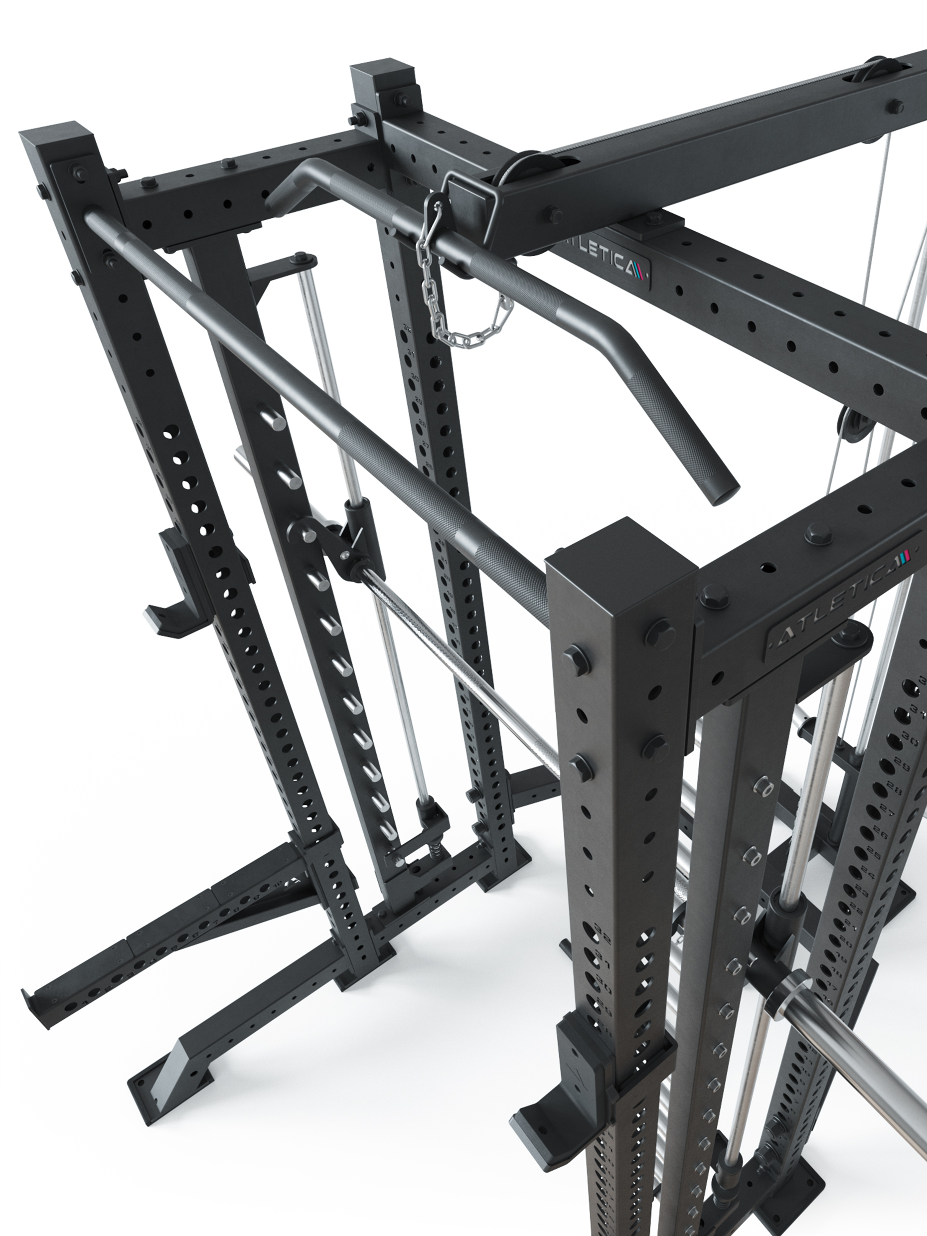 Atletica R8 Spectre Power Rack Kurz mit integrierter Multipresse