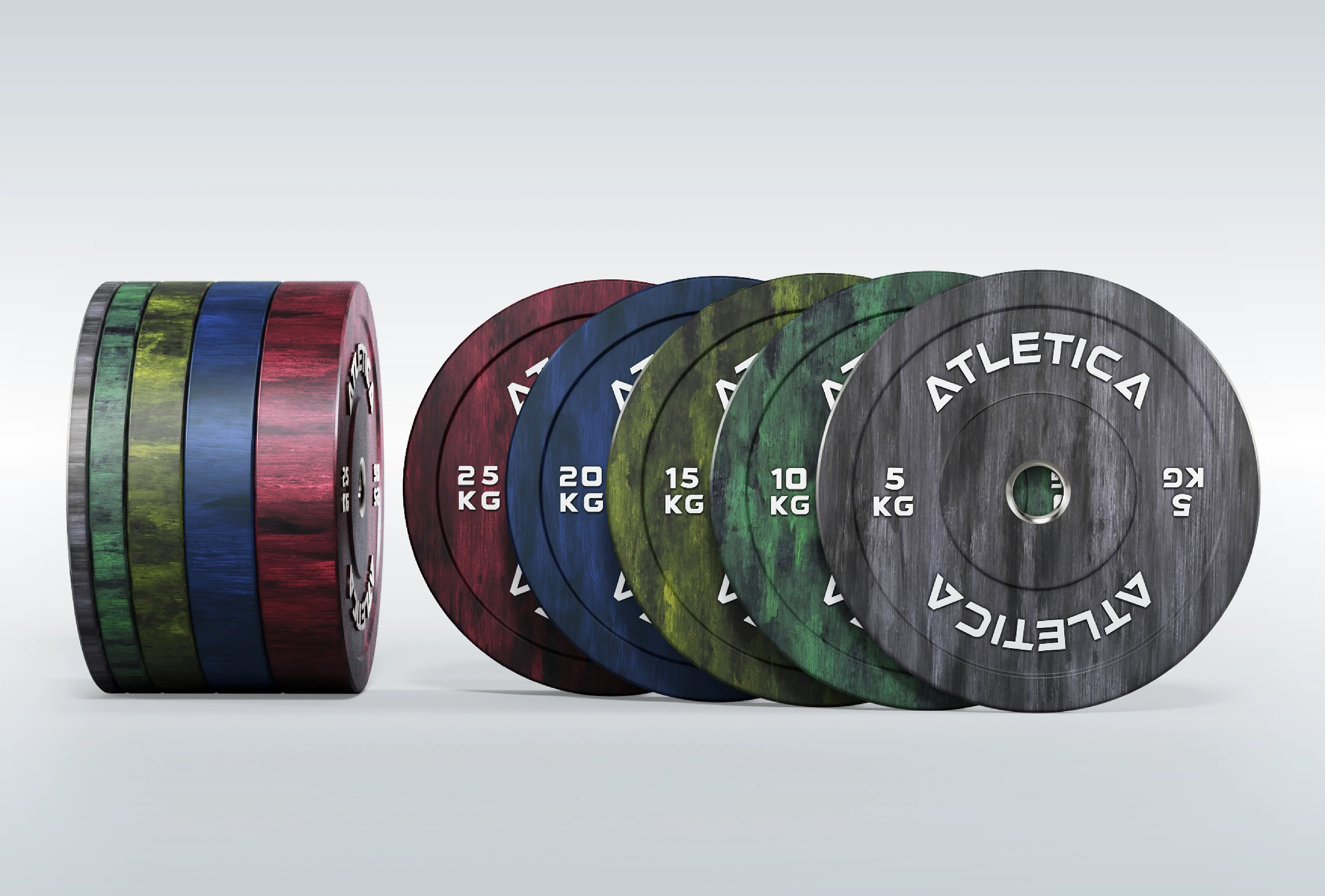 Fusion Bumper Plates von Atletica in verschiedenen Farben