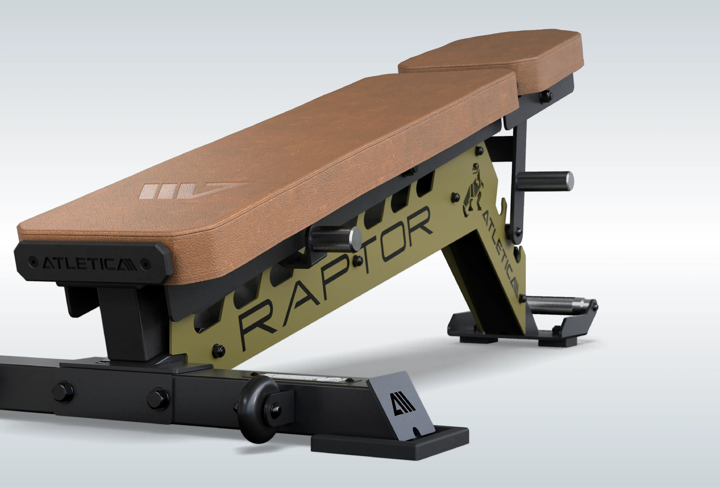 Atletica Raptor verstellbare Hantelbank mit extra langen Rückenflächen