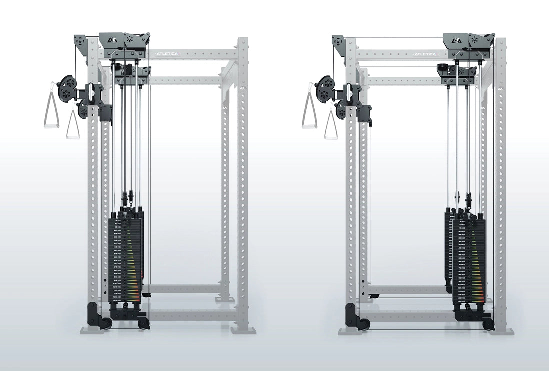 R8 Bradley 125kg Upgrade flexible Rack-Positionierung mit seitlichen Kabelzügen und Griffen