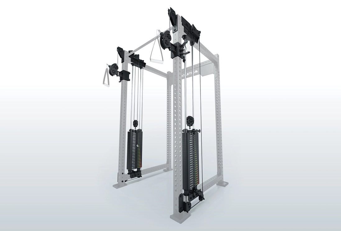 R8 Bradley 125kg Upgrade vollständige Kabelzug-Erweiterung mit zwei Gewichtstapeln am Rack