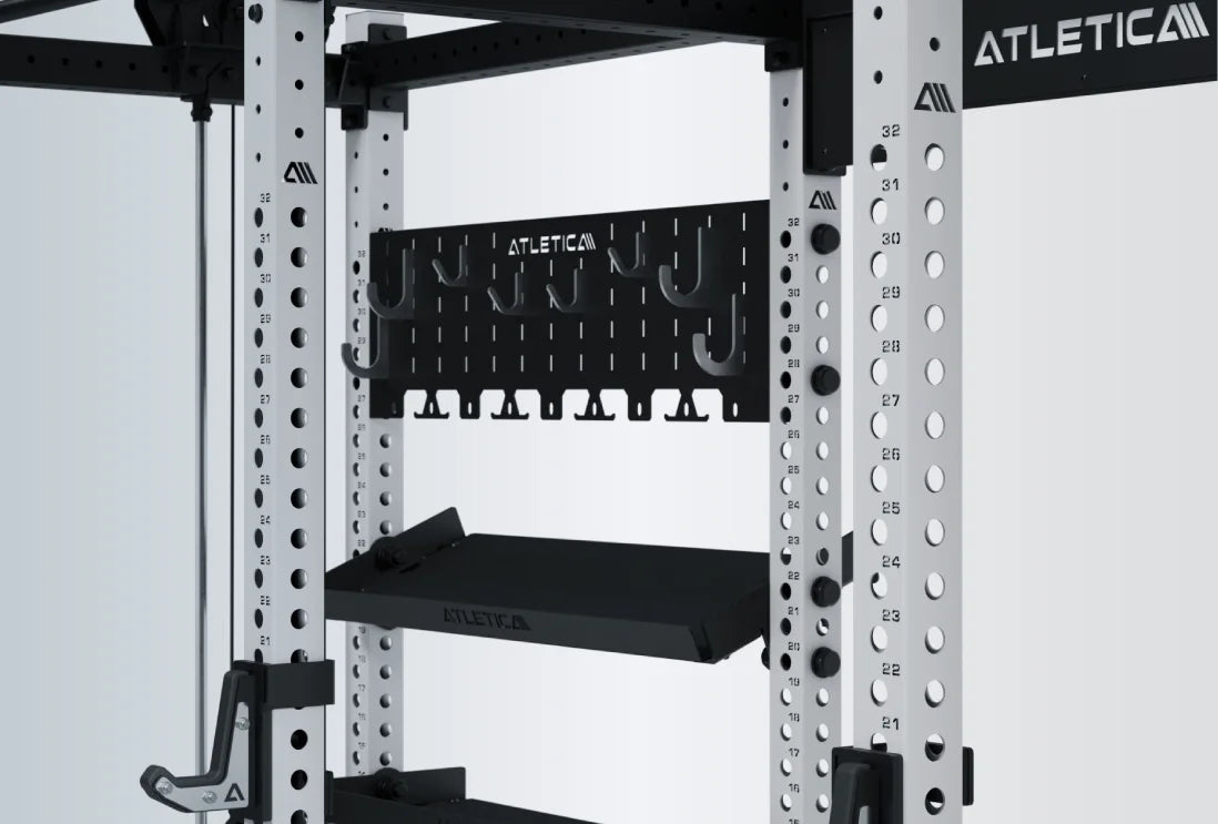R8 Falcon Power Rack mit Storage Regalen für Zubehör und Kurzhanteln