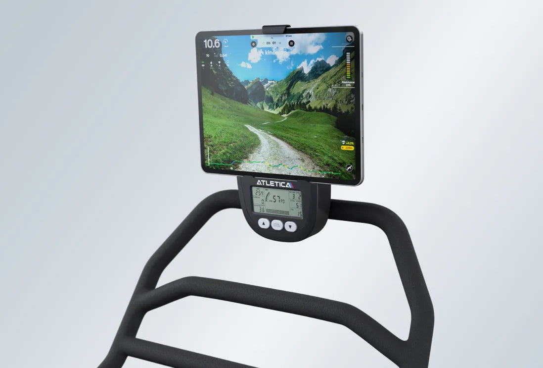 Stairclimber von Atletica: Bluetooth-fähiges LCD-Display, 9 Trainingsprogramme und Halter für Tablet oder Smartphone