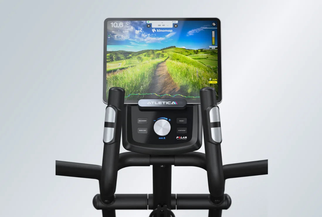 Summit Crosstrainer: mit Bluetooth für Zwift & Kinomap und integrierte Smartphone-/Tablet-Halterung