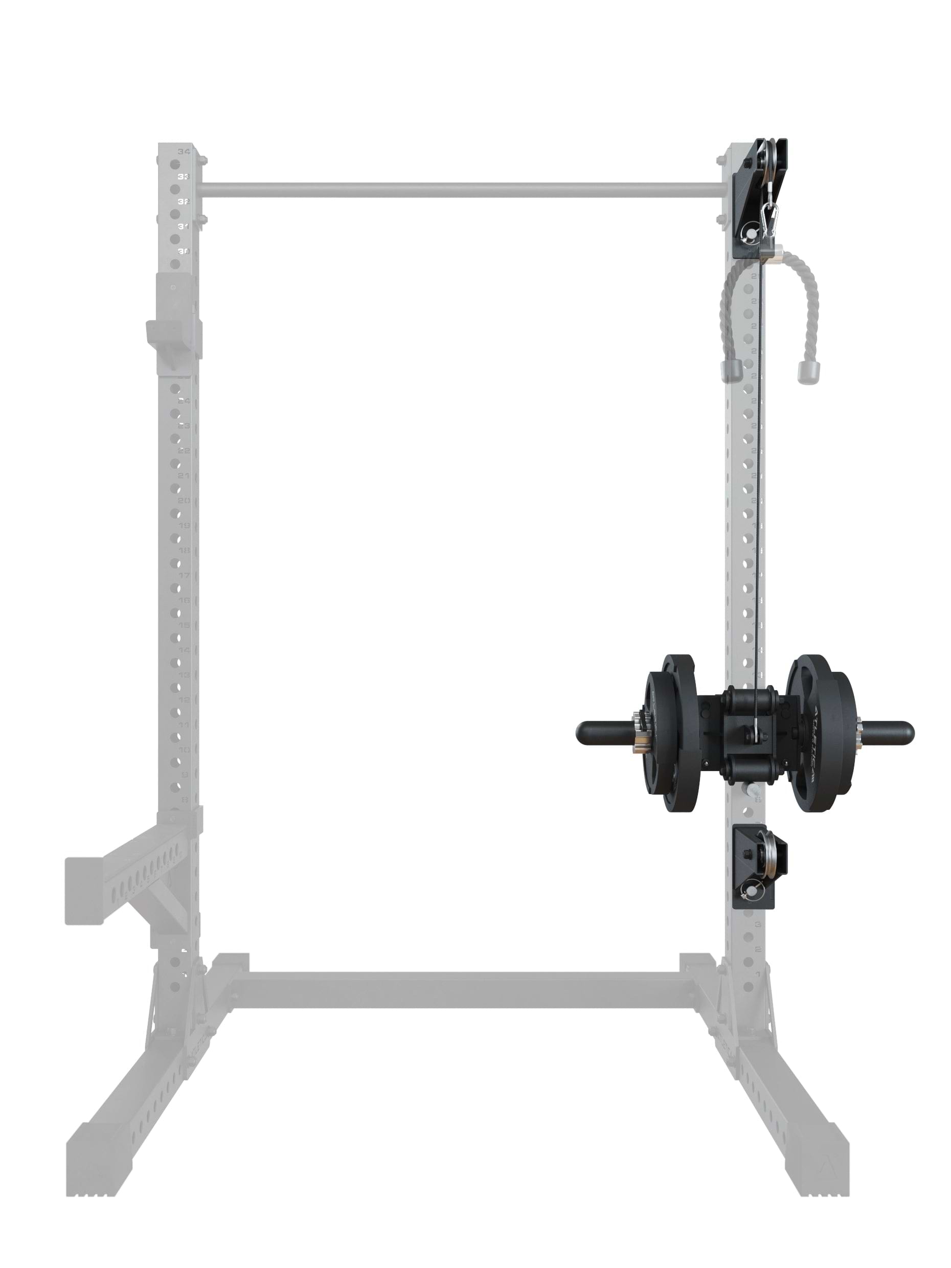 Zubehör R7 Serie: Oberer Kabelzug-Anbau | Gewichtsschlitten mit 3 Führungsrollen | Mehr Übungsvielfalt an Deinem R7 Power Rack