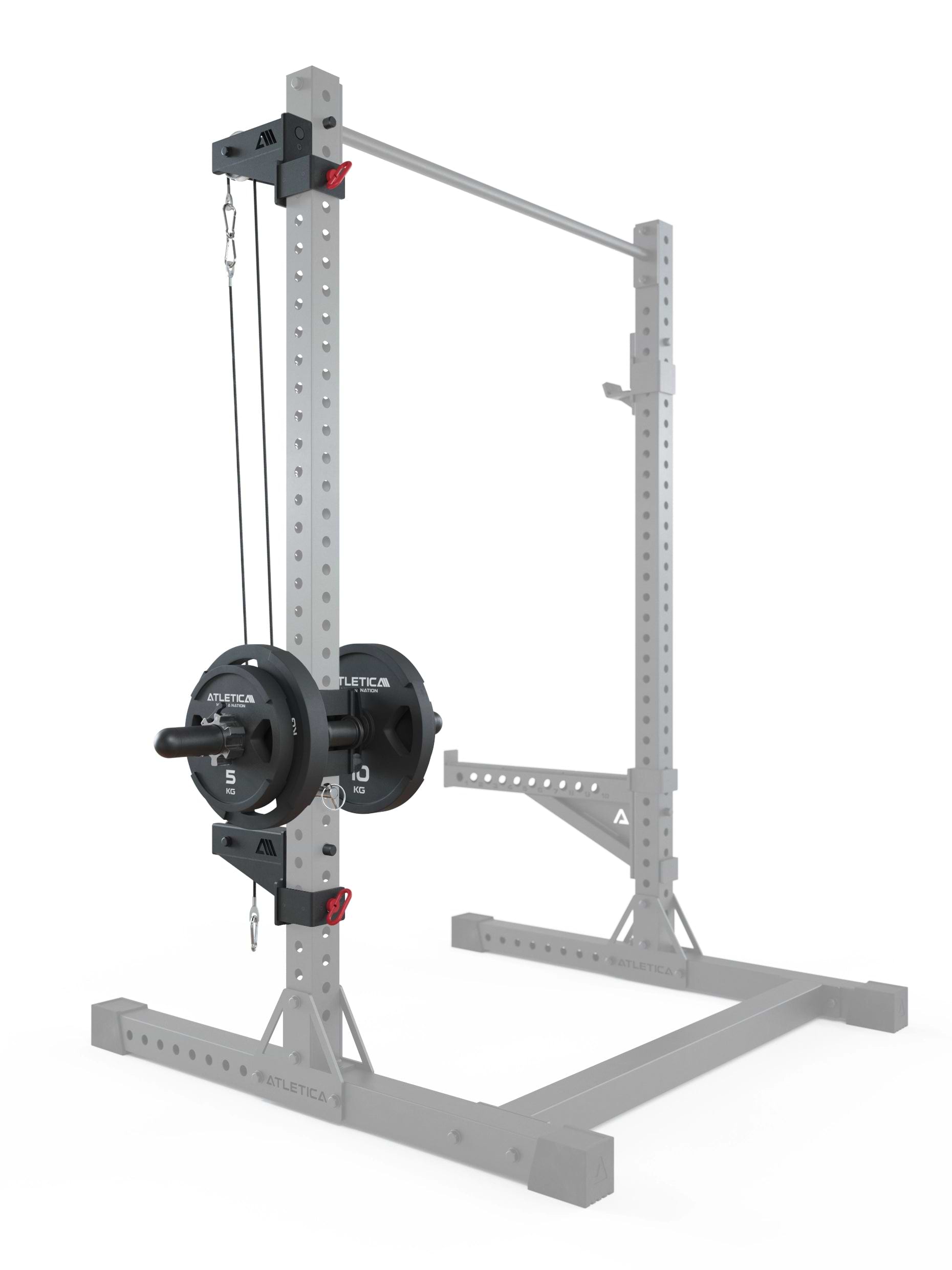 Zubehör R7 Serie: Oberer Kabelzug-Anbau | Gewichtsschlitten mit 3 Führungsrollen | Mehr Übungsvielfalt an Deinem R7 Power Rack