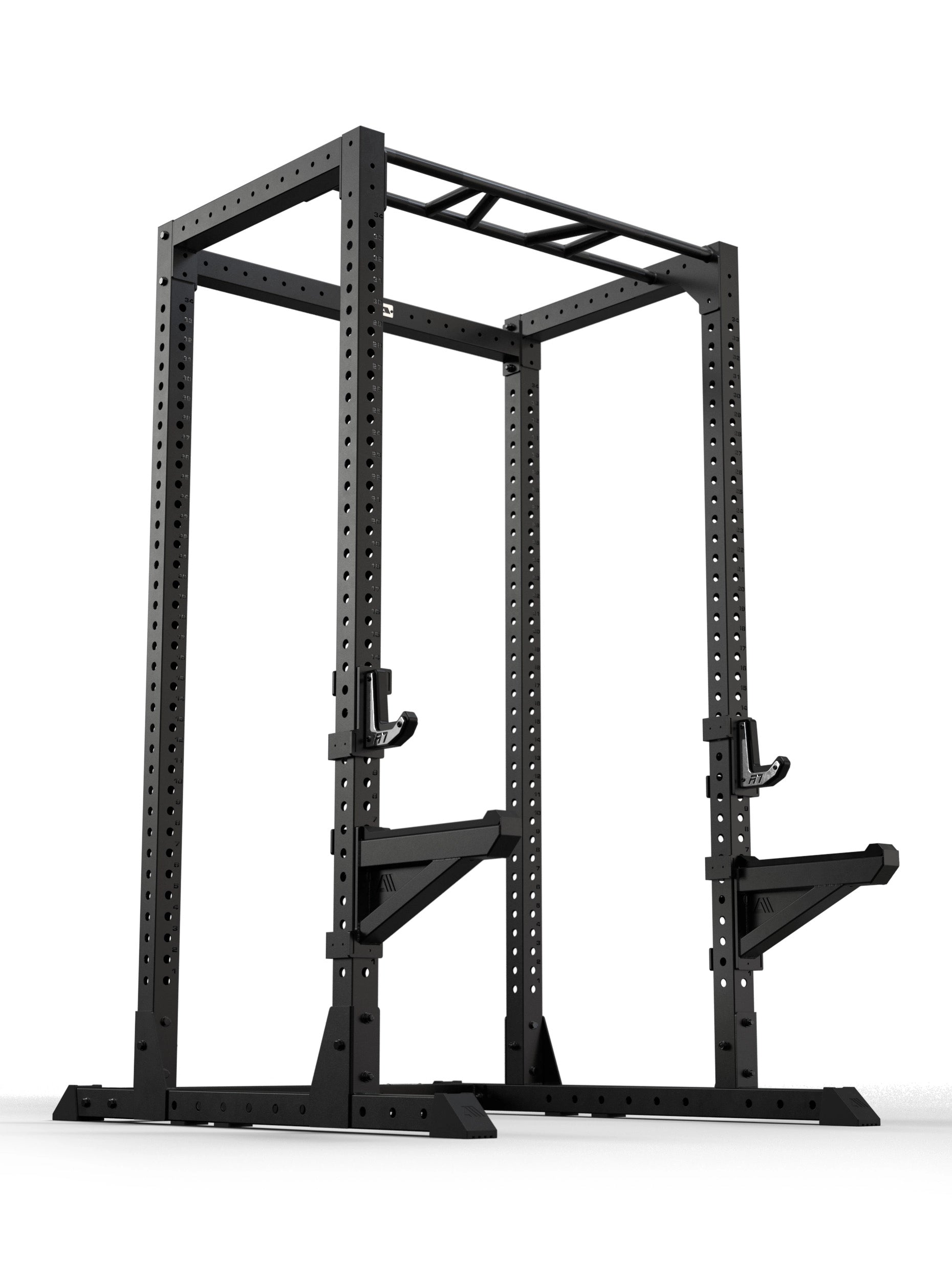 R7 Root Power Rack 224 cm: 4-Pfosten Cage mit Performance J-Hooks, Spotter Arms und Multi-Grip Pull Up Bar