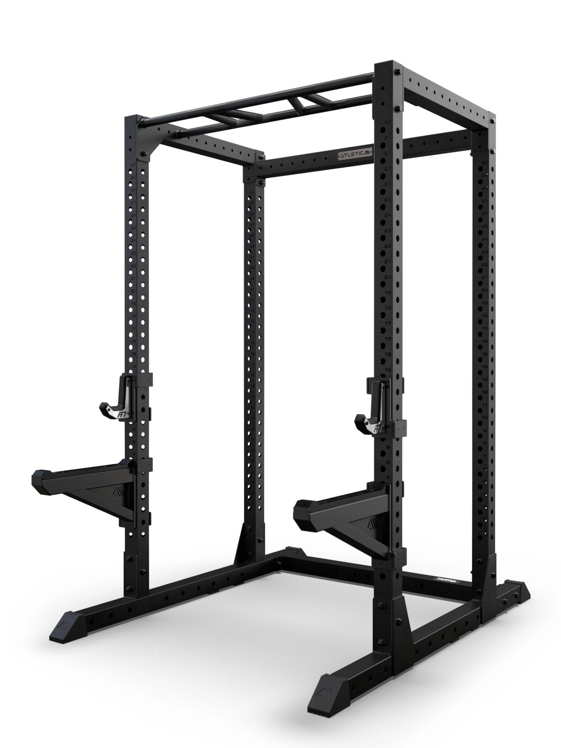 Atletica R7 Root Power Rack 204 cm mit 4-Pfosten, Performance J-Hooks und Spotter Arms für Langhanteltraining