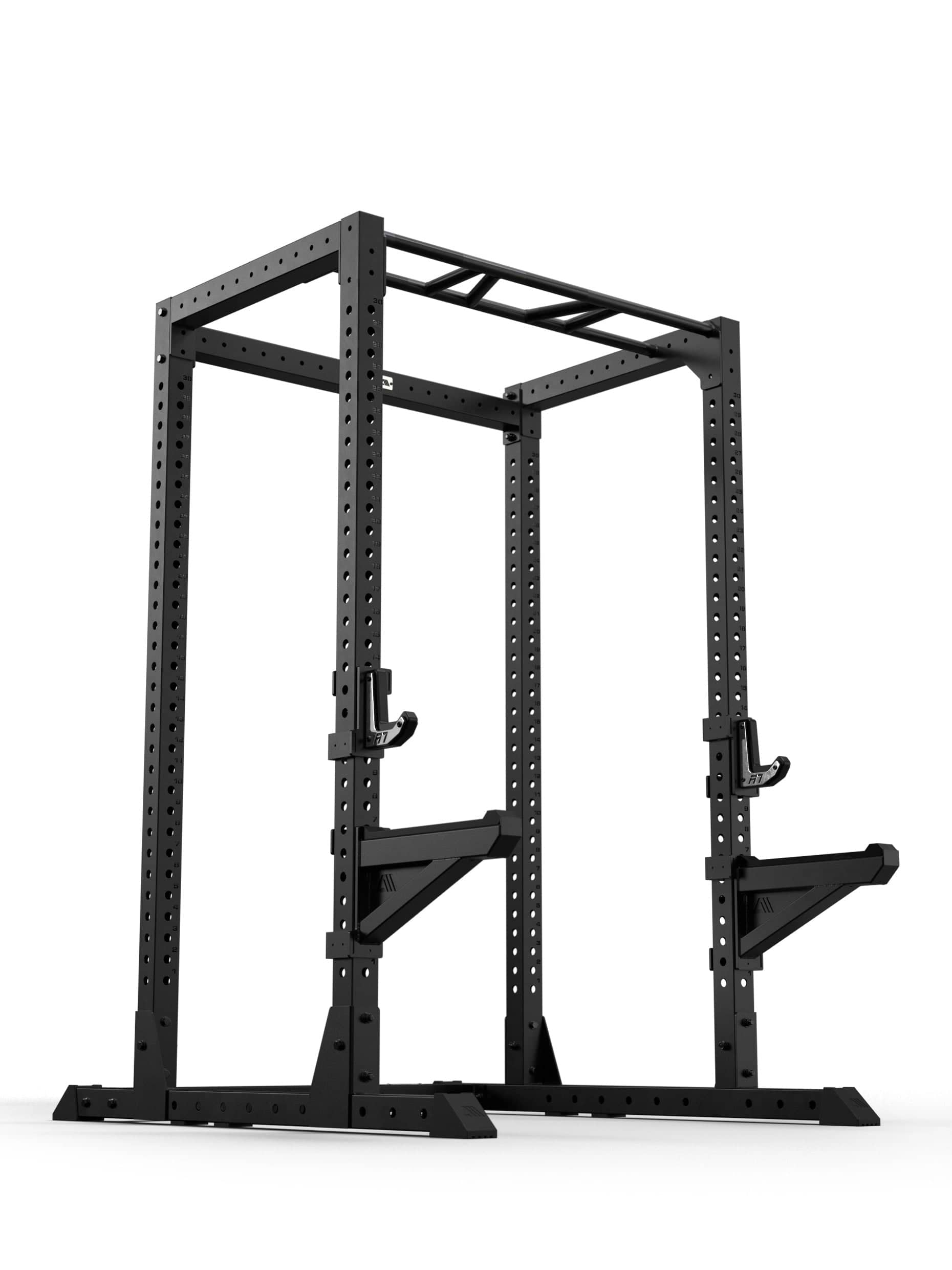R7 Root Power Rack 204 cm: 4-Pfosten Cage mit Performance J-Hooks, Spotter Arms und Multi-Grip Pull Up Bar