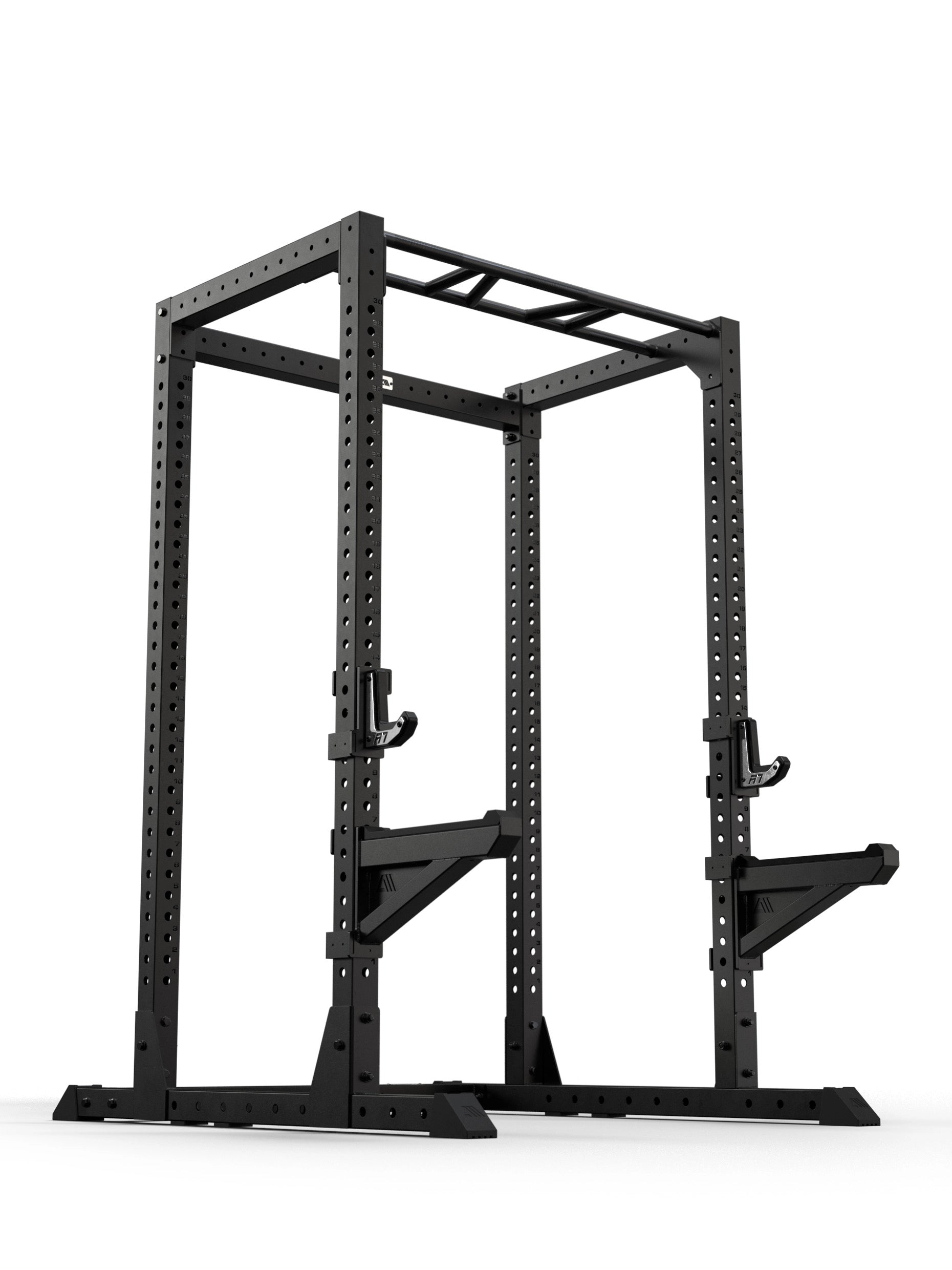 R7 Root Power Rack 204 cm: 4-Pfosten Cage mit Performance J-Hooks, Spotter Arms und Multi-Grip Pull Up Bar