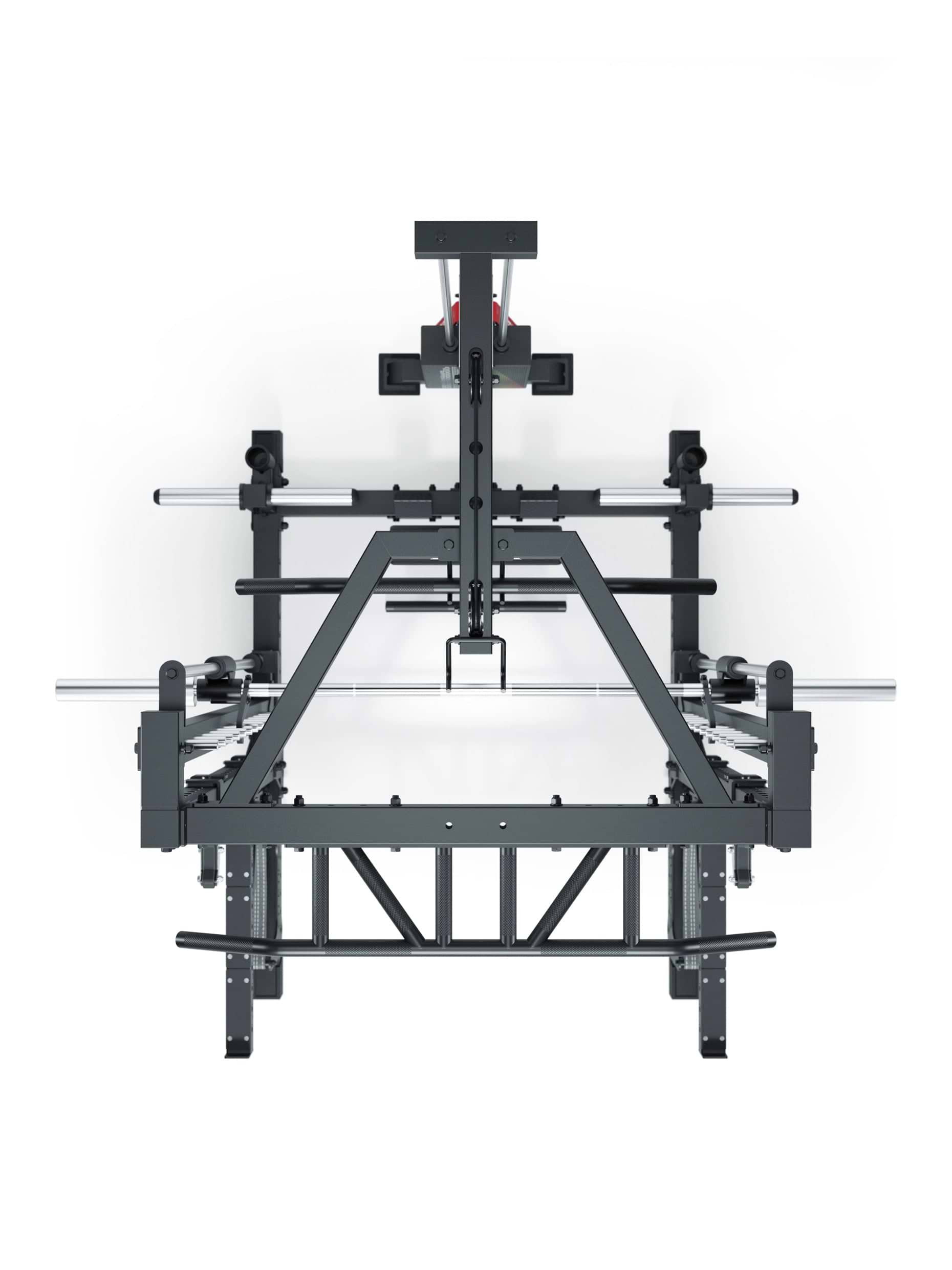 R7 Nemesis Multipresse Squat Rack mit 125kg Latzug 70x70 Uprights R7 Serie