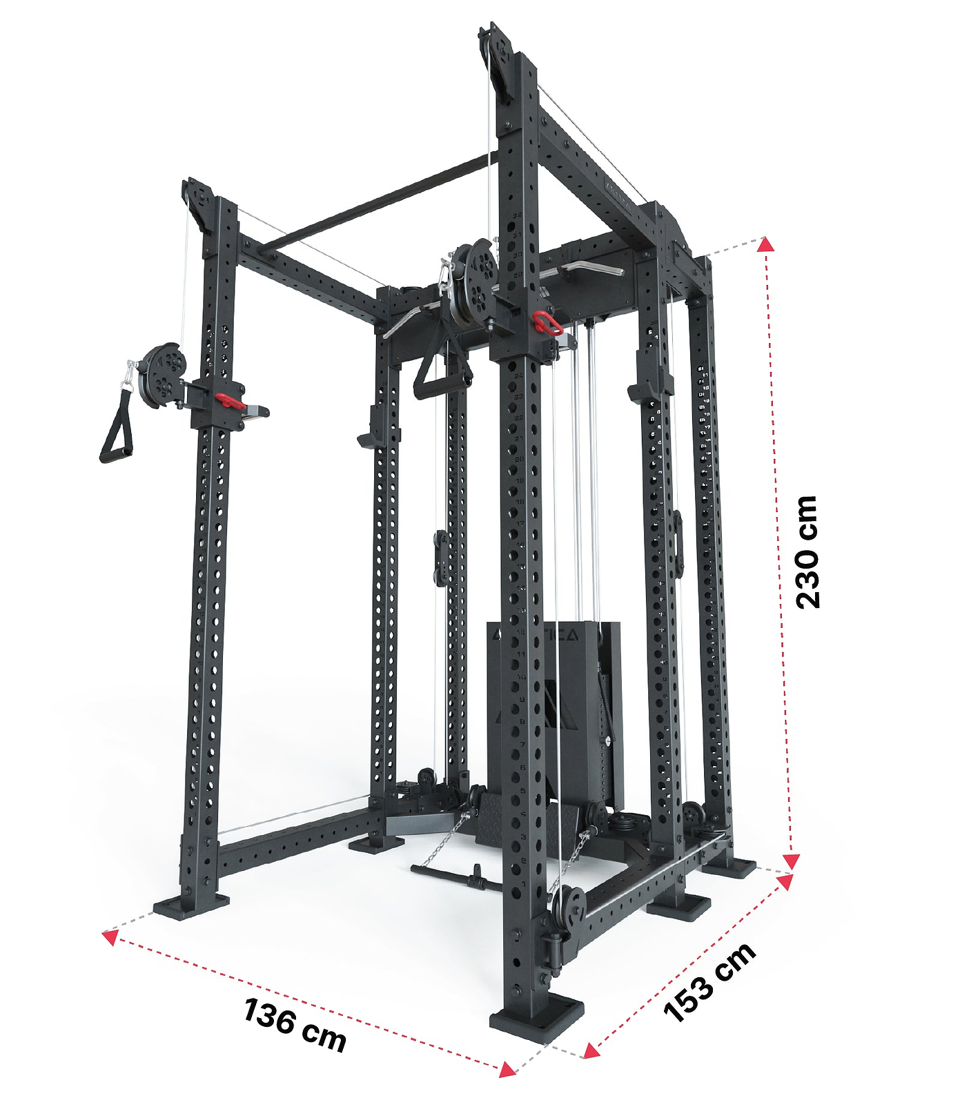Power Rack R8 Alpha: Dimensionen