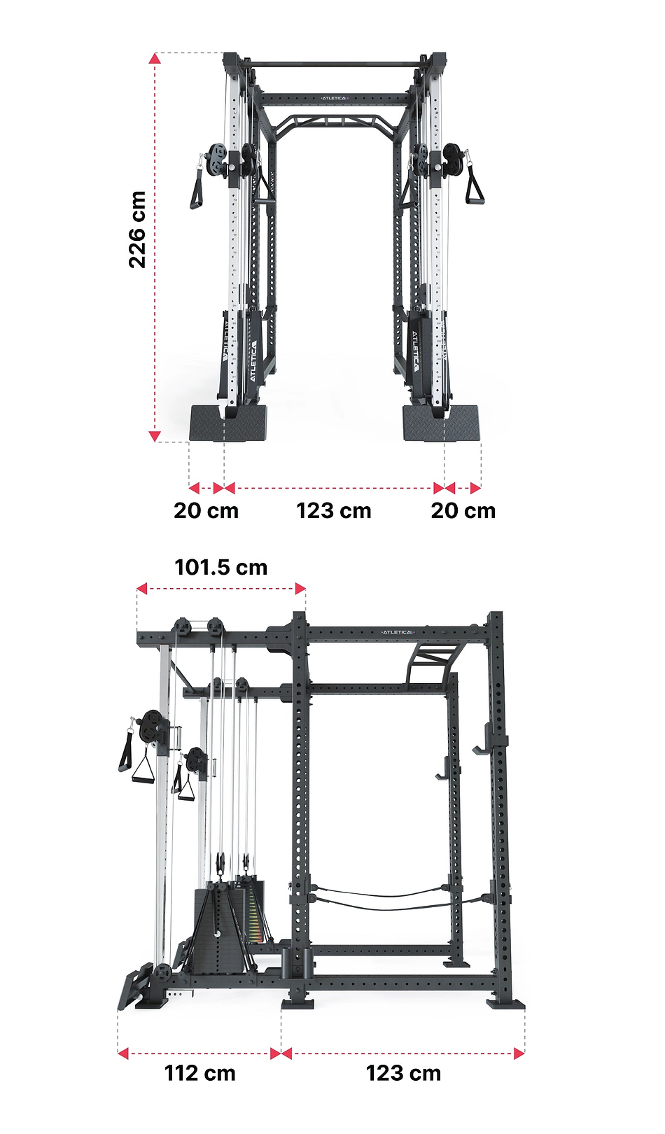 Power Rack R8 Duality Dimensionen