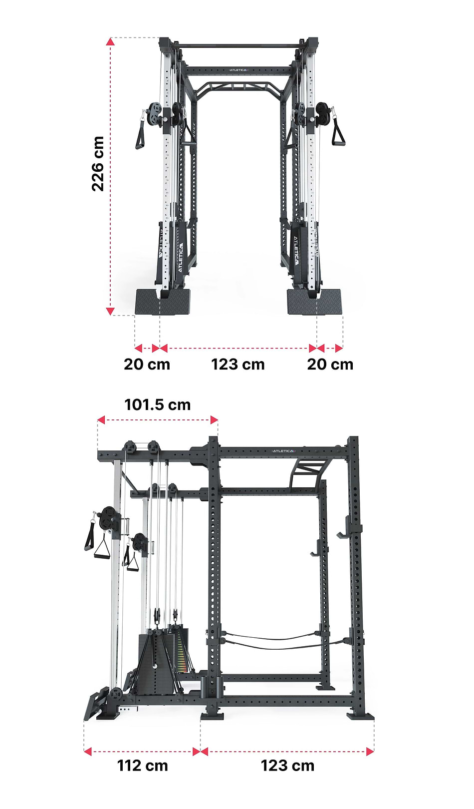 Power Rack R8 Duality Dimensionen