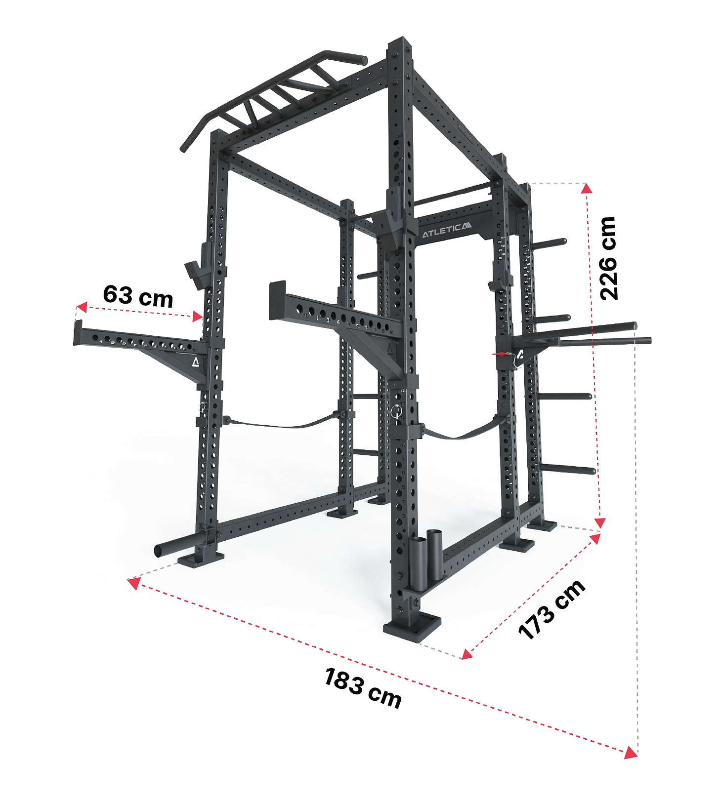 R8 ShockWave Power Rack Dimensionen