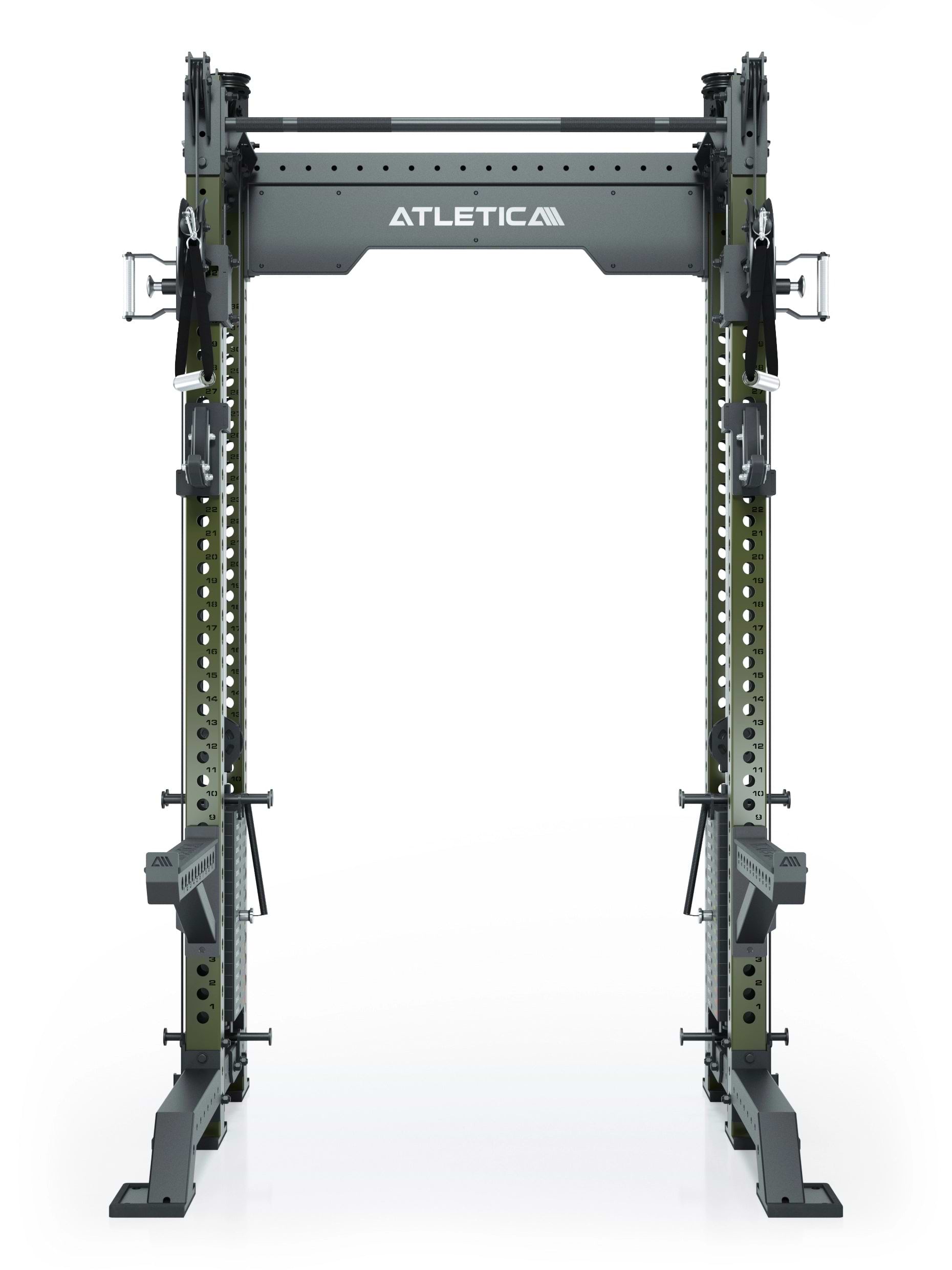 Dualer Kabelzug mit 2x95kg seitlichen Gewichtsblöcken | Sehr stabil und platzsparend | Modular ausbaubar mit Anbauteilen wie Jammer Arms I Military Green