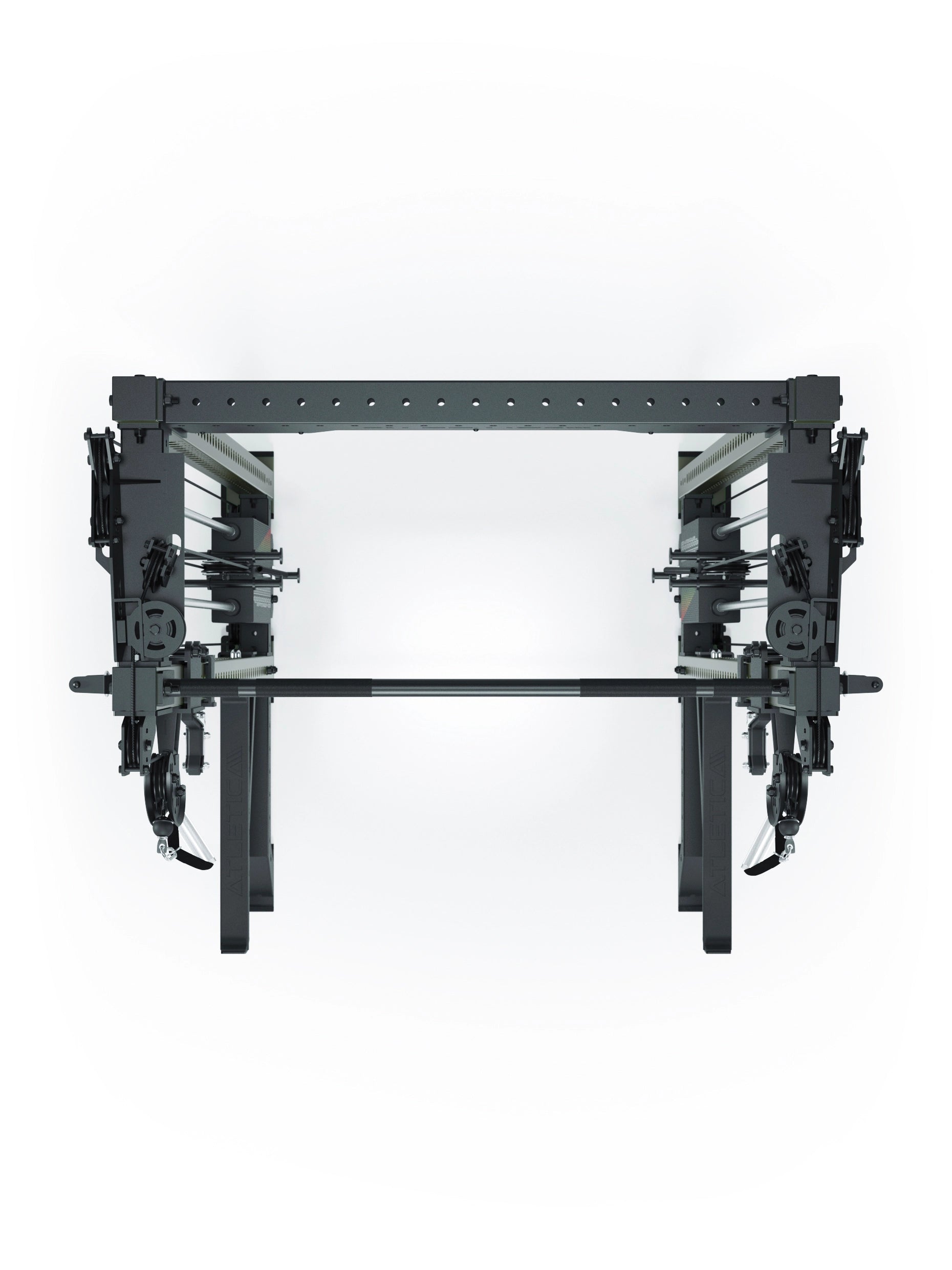 Dualer Kabelzug mit 2x95kg seitlichen Gewichtsblöcken | Sehr stabil und platzsparend | Modular ausbaubar mit Anbauteilen wie Jammer Arms I Military Green