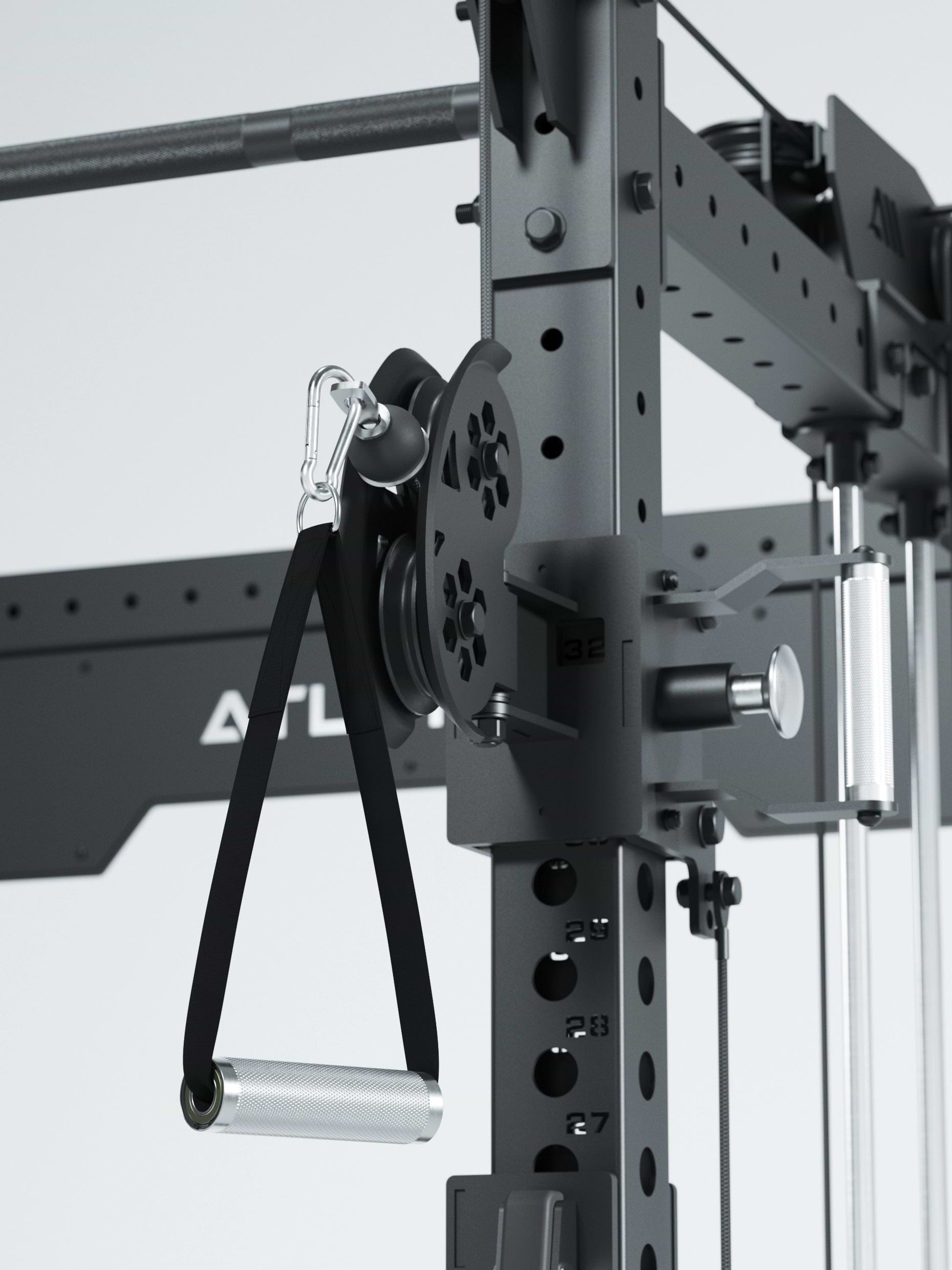 Dualer Kabelzug mit 2x95kg seitlichen Gewichtsblöcken | Sehr stabil | Modular ausbaubar mit Anbauteilen wie Smith Machine und Jammer Arms I Schwarz