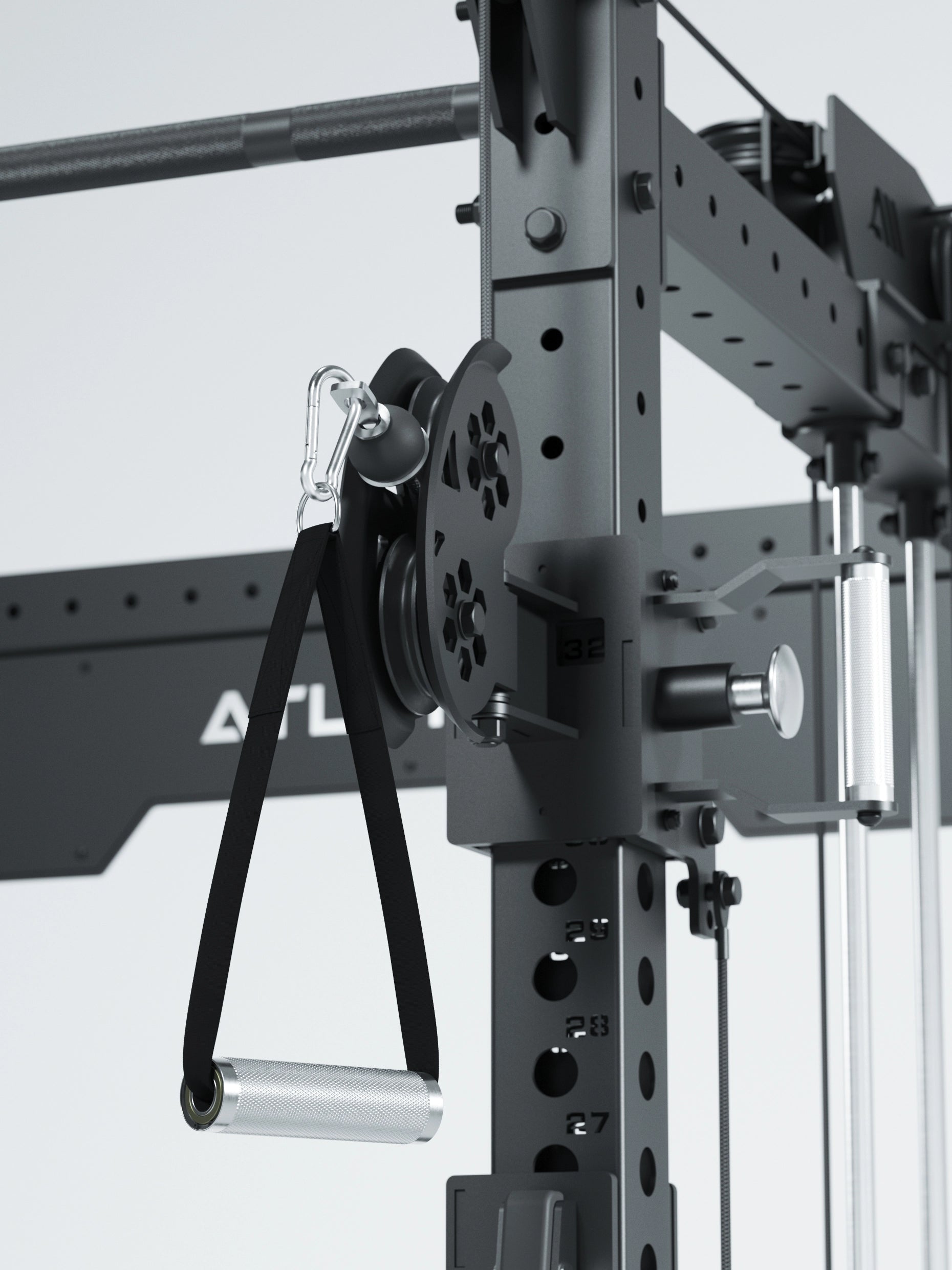 Dualer Kabelzug mit 2x95kg seitlichen Gewichtsblöcken | Sehr stabil | Modular ausbaubar mit Anbauteilen wie Smith Machine und Jammer Arms I Schwarz