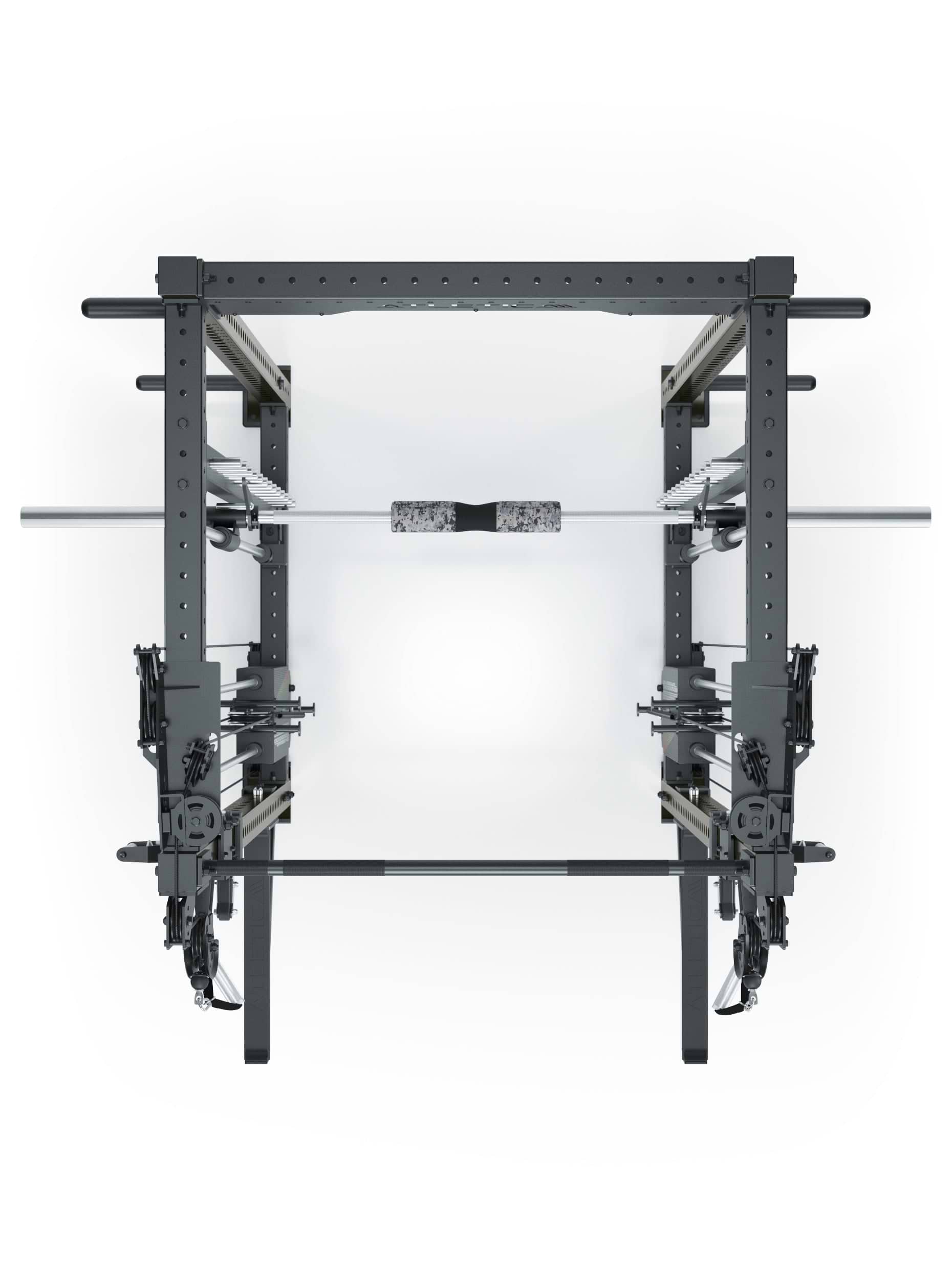 Power Racks: R8 R8 Bradley | Power Rack mit 2x90kg seitlichen Gewichtsblocks, Smith Machine und dualem Kabelzug,