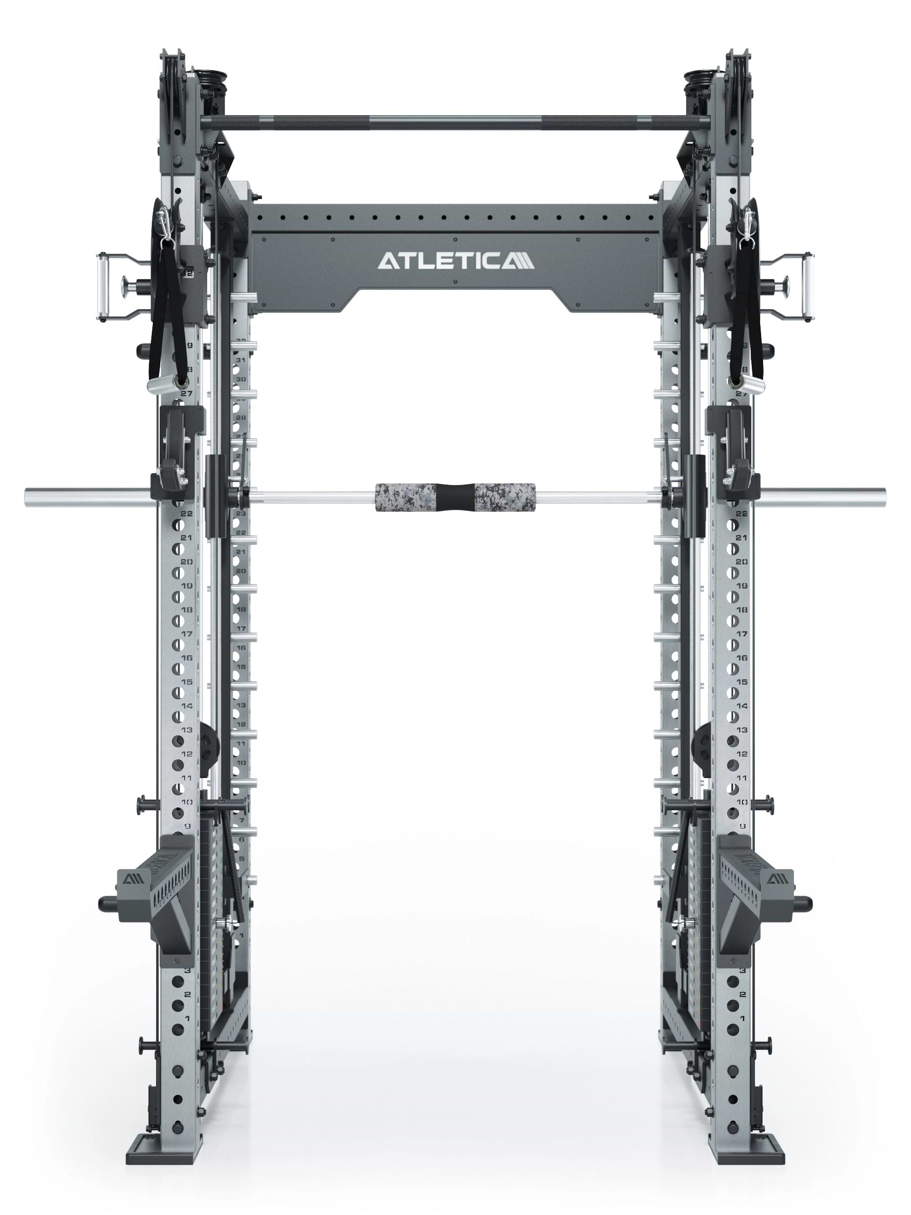 Power Racks: R8 R8 Bradley | Power Rack mit 2x90kg seitlichen Gewichtsblocks, Smith Machine und dualem Kabelzug,
