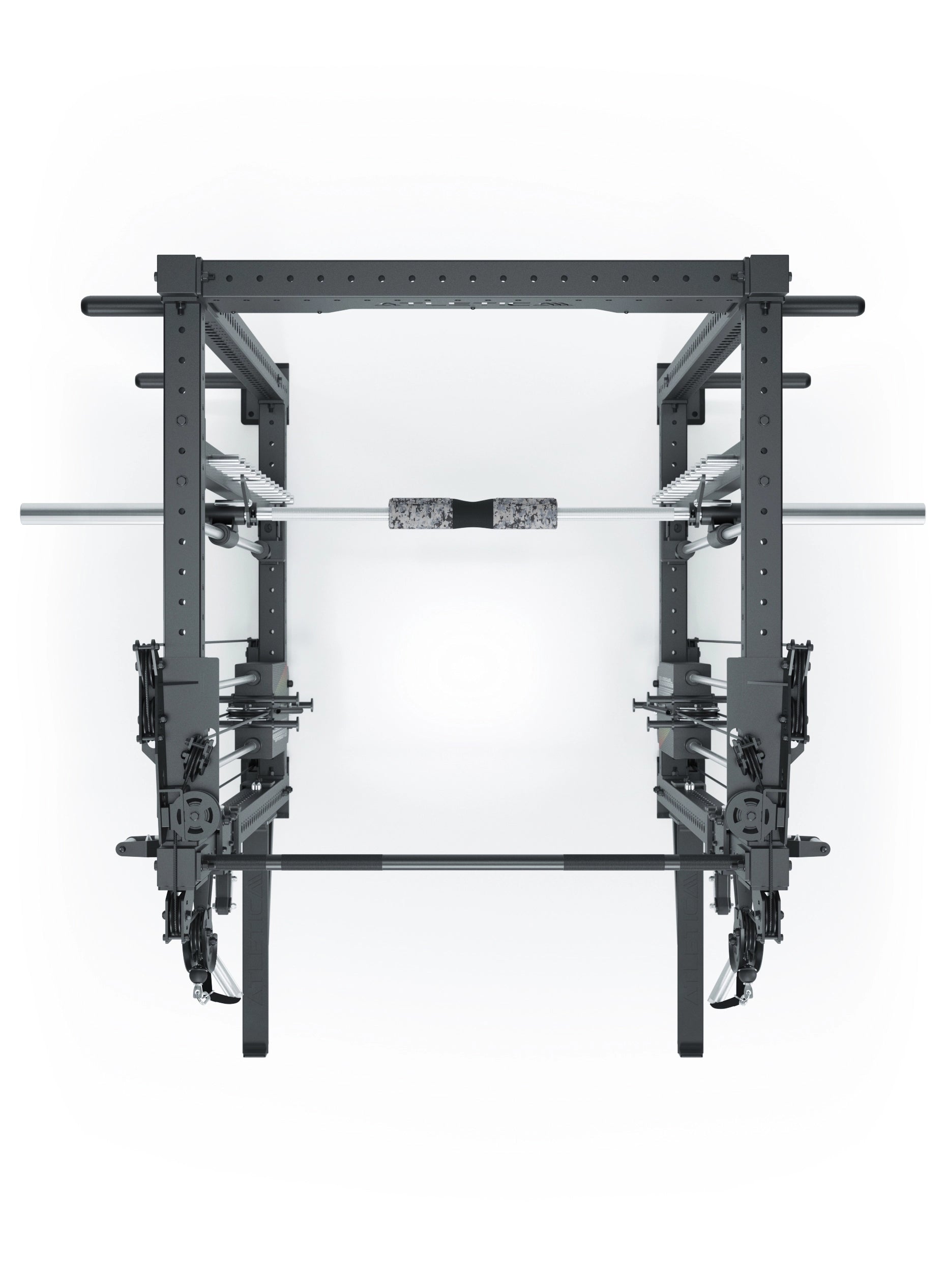 Dualer Kabelzug mit 2x95kg seitlichen Gewichtsblöcken | Sehr stabil | Modular ausbaubar mit Anbauteilen wie Smith Machine und Jammer Arms I Schwarz