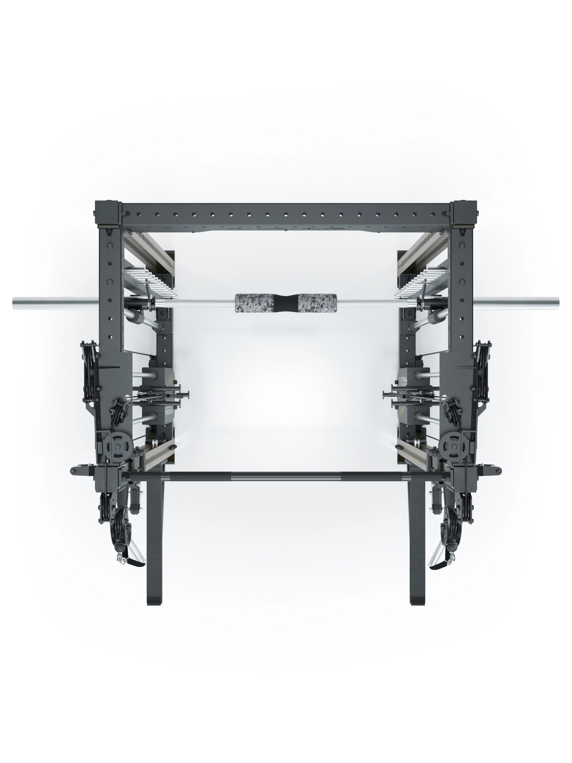 Dualer Kabelzug mit 2x95kg seitlichen Gewichtsblöcken | Sehr stabil | Modular ausbaubar mit Anbauteilen wie Jammer Arms I Military Green