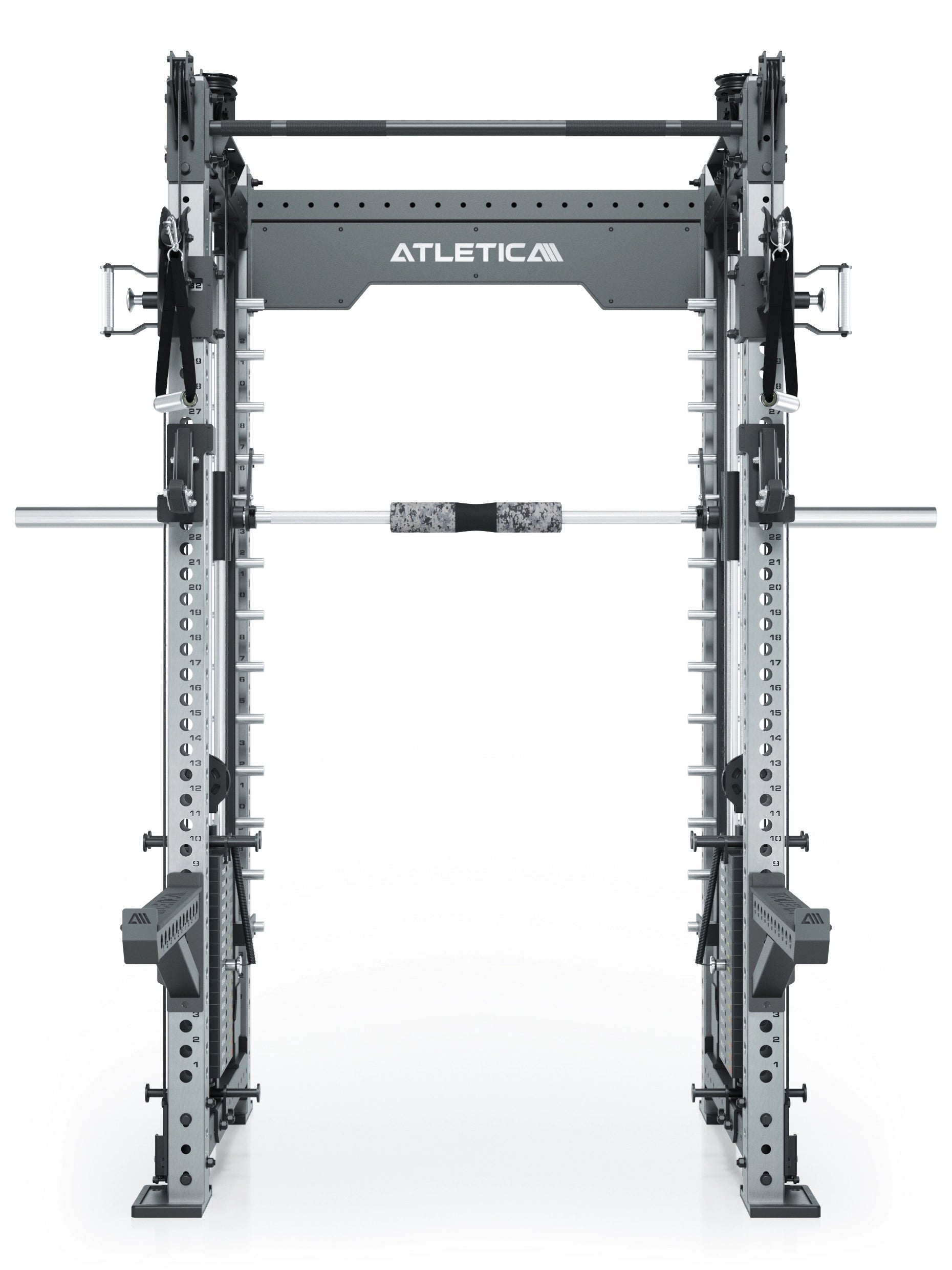 Dualer Kabelzug mit 2x95kg seitlichen Gewichtsblöcken | Sehr stabil | Modular ausbaubar mit Anbauteilen wie Jammer Arms I Mittel Combat I Edelstahl 